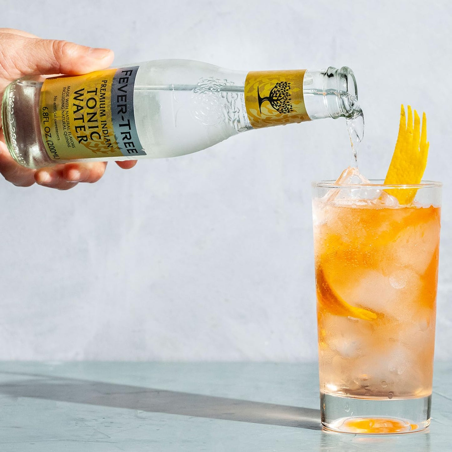 Fever Tree Premium Tonic Water Premium Quality Mixer and Soda Refreshing Beverage for Cocktails Mocktails 200ml Bottle Pack of 15