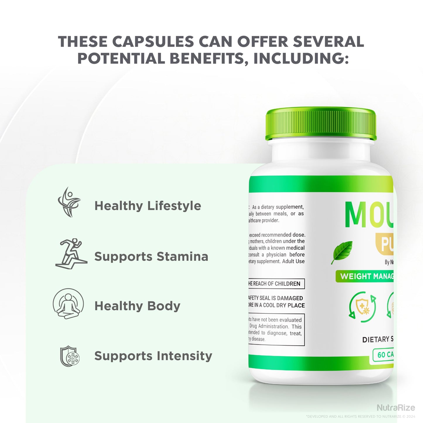 (2 Pack) Mounje Pure, Mounje Pure Weight Loss Pills - Supports Healthy Body and Lifestyle, Mounje Pure Keto Formula for Overall Fitness, All Natural MounjePure Review, Official Review (120 Capsules)