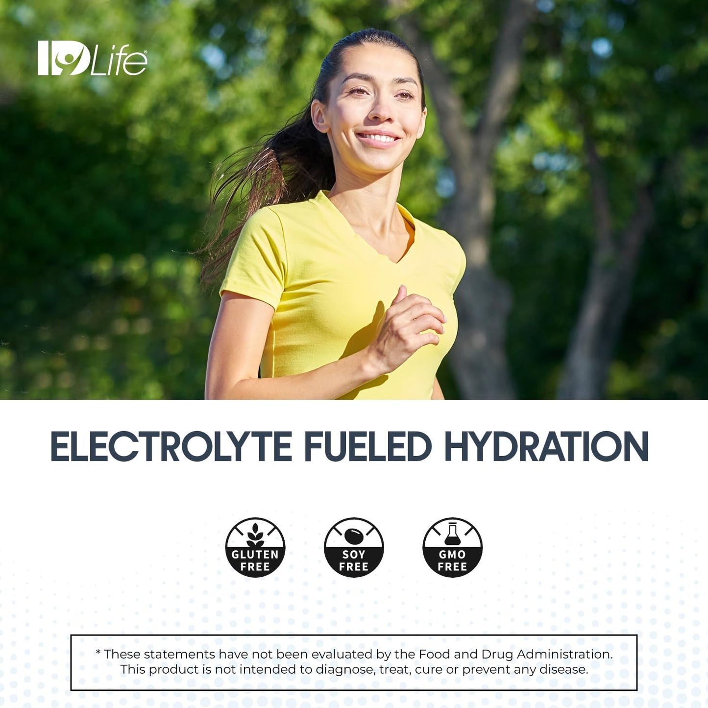 IDLife Lemon Lime Hydrate Drink Powder - Instant Electrolyte Fueled Hydration with Vitamins, MCTs & Minerals for Vital Nutrients - 15 Sticks per Bag