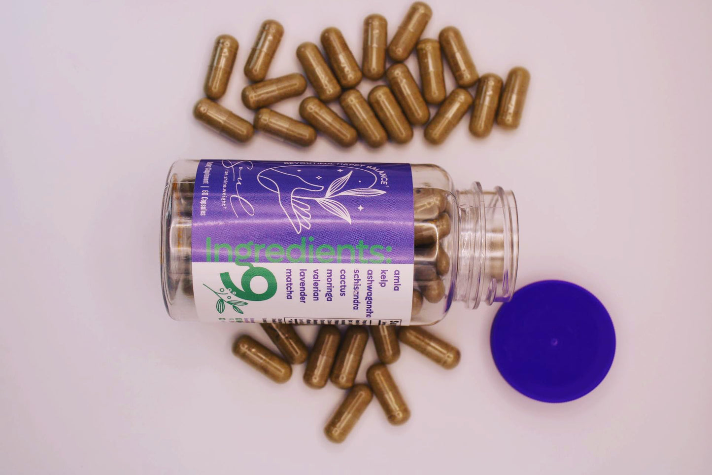 Beyoutiful Happy Balance Soul Dietary Supplement Weight Loss & Appetite suppressant Metabolism Support for Fat Burning. Suplemento para supresion de apetito y bajar de peso, quema de grasa