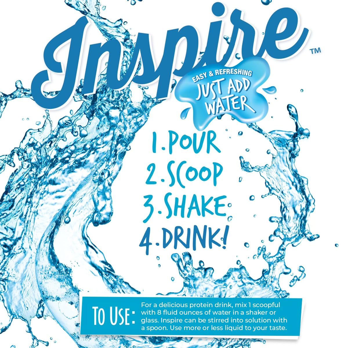 Bariatric Eating Inspire Pomegranate Razz Punch Whey Protein Isolate Powder with Calcium (20 Servings)