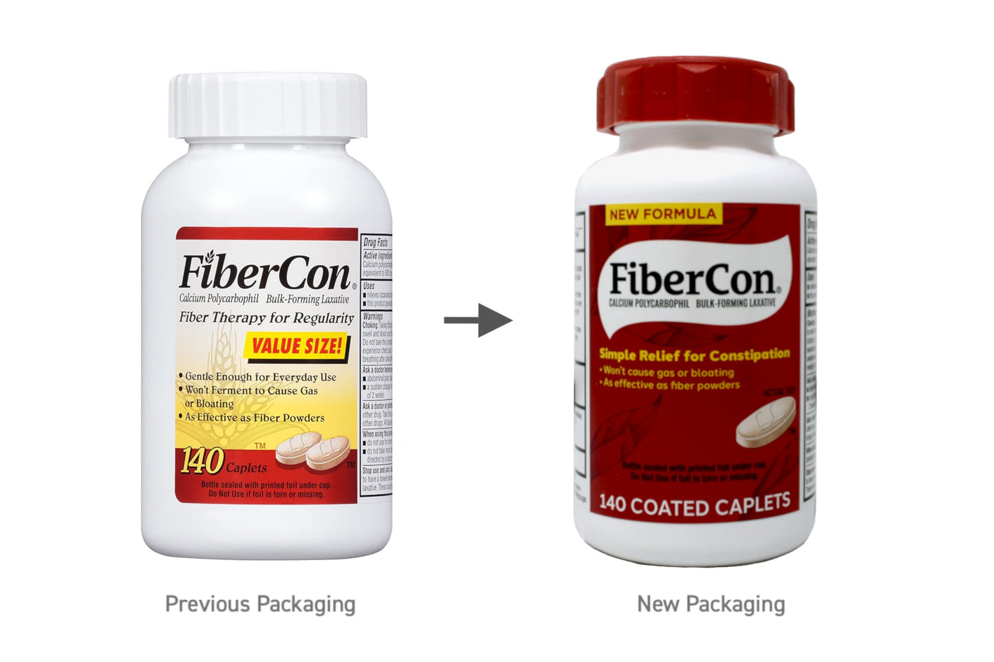 Fibercon Fiber Therapy For Regularity -- 140 Caplets