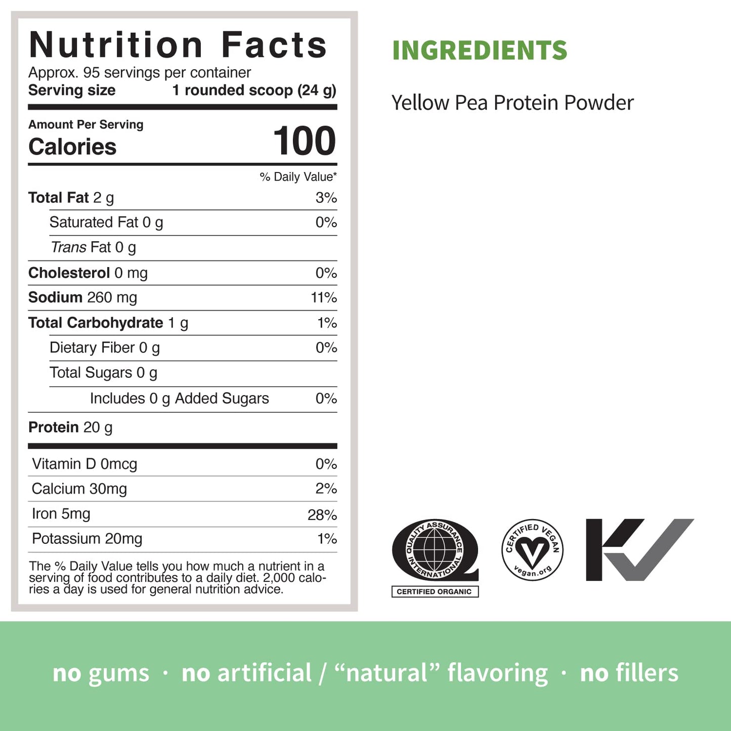 Sprout Living Organic Pea Protein Powder, 20 Grams of Plant Based Organic Protein Powder Without Artificial Sweeteners, Non Dairy, Non-GMO, Dairy Free, Vegan, Gluten Free, Keto Drink Mix (5 Pound)