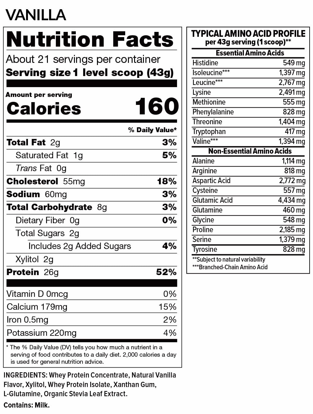 Hi-Health Udder Bliss Whey Protein Complex Powder, Blend of Bioavailable Whey Protein Concentrate and Isolate with Added Glutamine, Vanilla (2 Pounds)