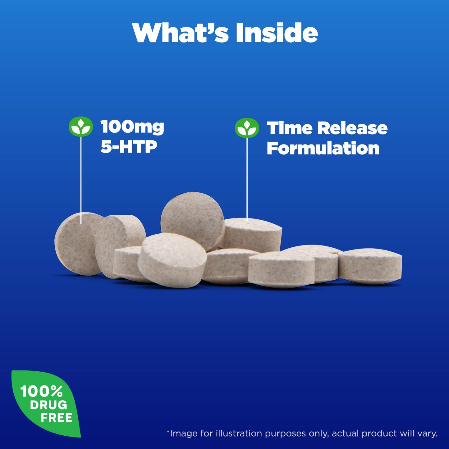 Natrol 5-HTP 100mg, Dietary Supplement Helps Support a Balanced Mood, Mood and Stress Support Supplement, 90 Time Release Tablets, 45-90 Day Supply