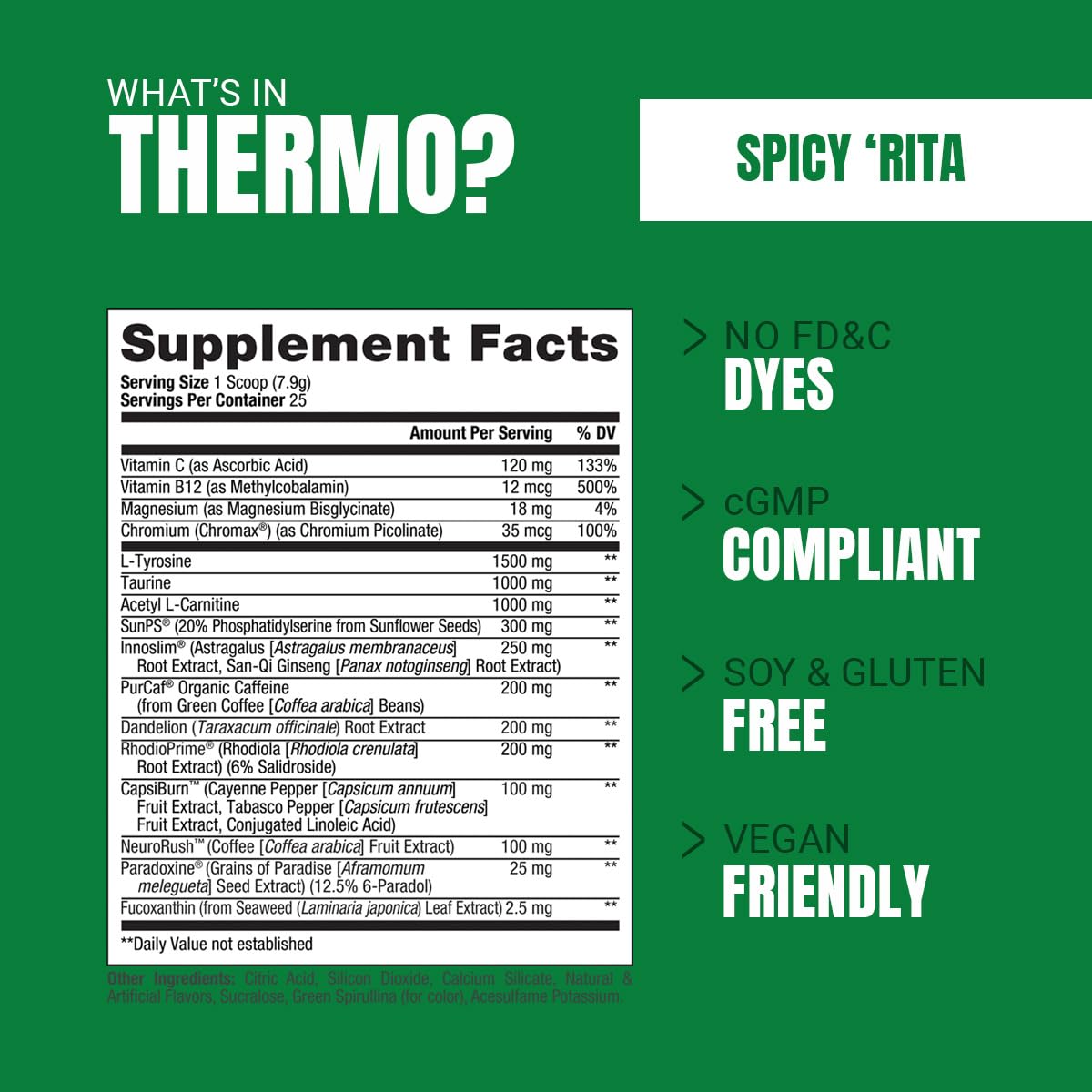 PROSUPPS Thermo Fat Burning Thermogenic Powder - Weight Management and Pre Workout - Energy, Mood, Appetite Control (Spicy 'Rita)