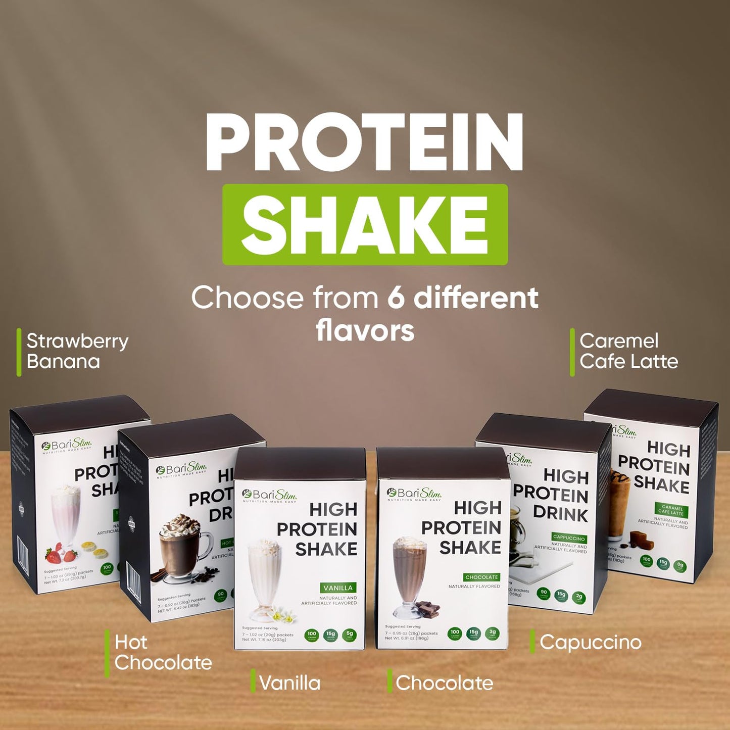 BariSlim High Protein Shake - Delicious & Nutritious Meal Replacement Shake - Low Sugar & Carb - Formulated for Bariatric Patients & Post-Weight Loss Surgery Support | Carmel Caffe Latte (9 oz)