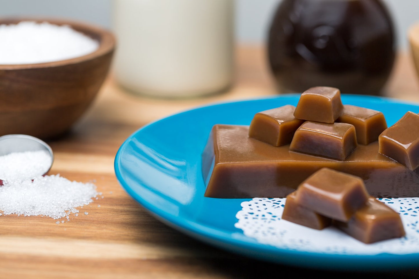 Tom Jennys Sugar Free Candy Soft Caramel with Sea Salt and Vanilla Low Net Carb Keto Candy with Xylitol and Maltitol Classic Caramel 1pack