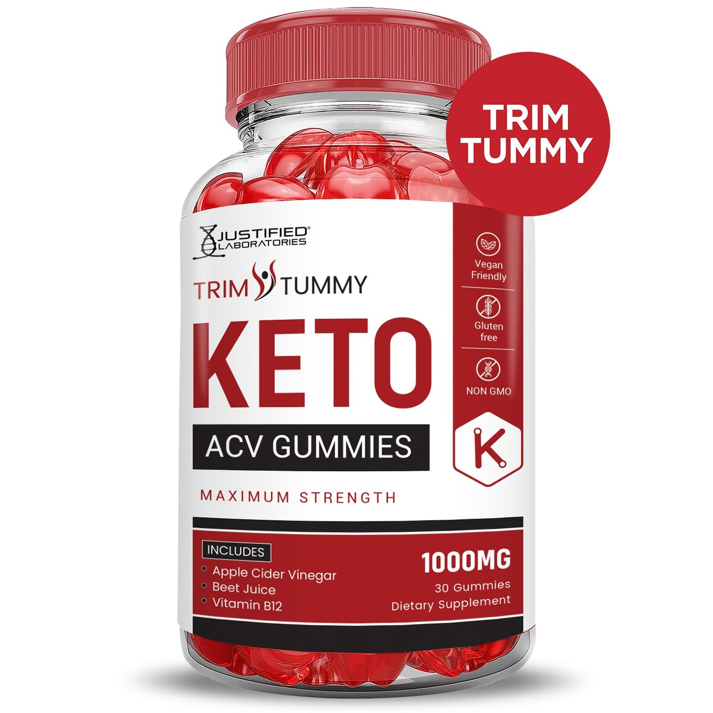 (2 Pack) Trim Tummy Keto ACV Gummies Advanced Formula 1000MG Trim Tummy Keto Gummies Apple Cider Vinegar Formulated with Pomegranate Beet Juice Powder B12 Vegan Non GMO 120 Gummys
