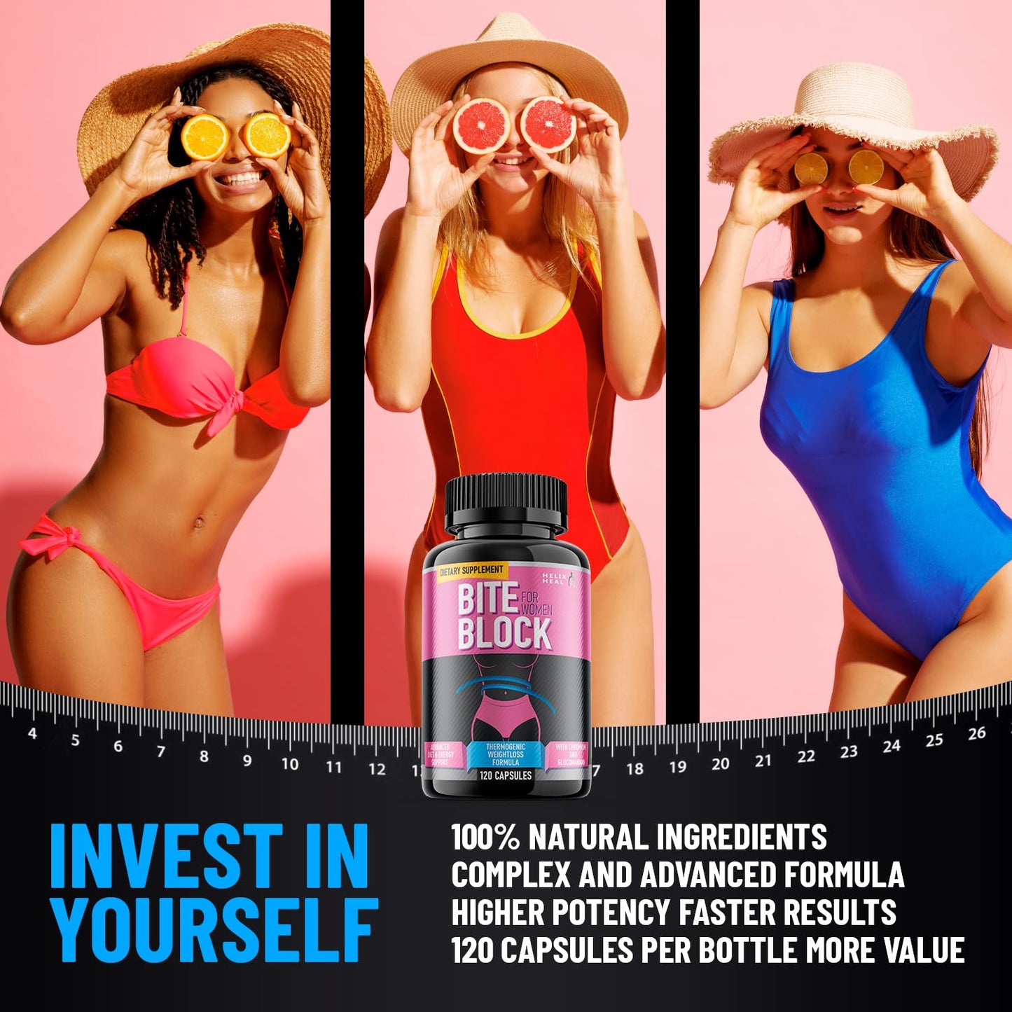 Helix Heal GLP-1 Supplement Weight Loss Diet Pills That Work Fast for Women - Appetite Suppressant for Weight Loss Women w/Chromium Picolinate & Glucomannan | 120 Capsules - 2-Month Supply