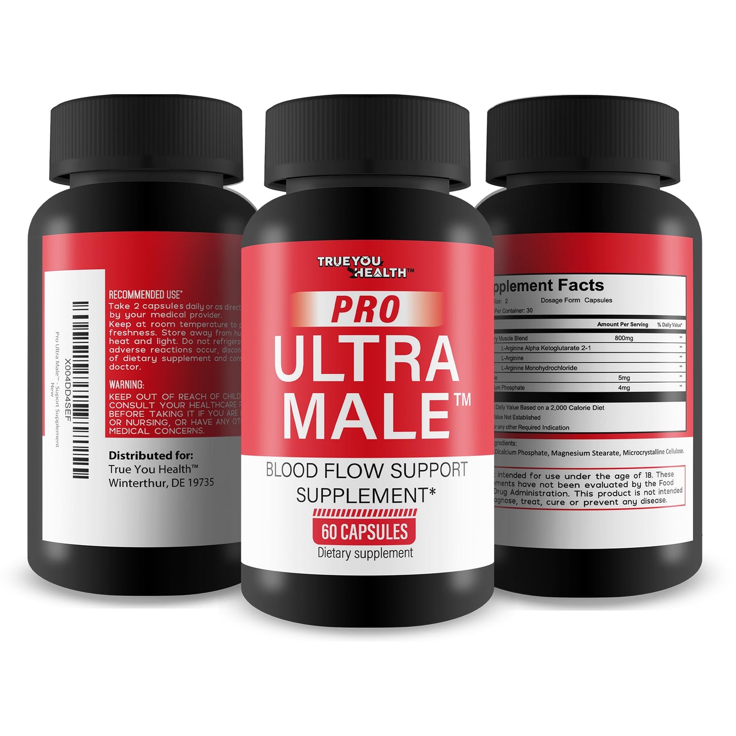 Pro Ultra Male - Our Best Blood Flow Support Supplement - Advanced Blood Flow Pills Male Blood Flow Capsules - Men Blood Flow - Blood Circulation Supplements for Men Help Blood Flow Boost Circulation