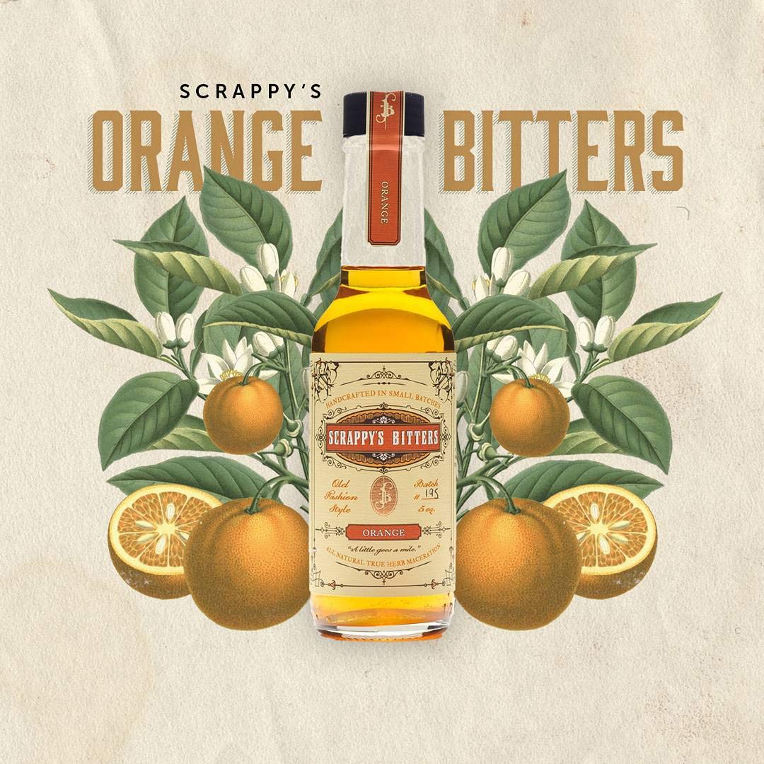 Scrappys Bitters Orange 10 oz Organic Ingredients Finest Herbs Zests No Extracts Artificial Flavors Chemicals or Dyes Made in the USA