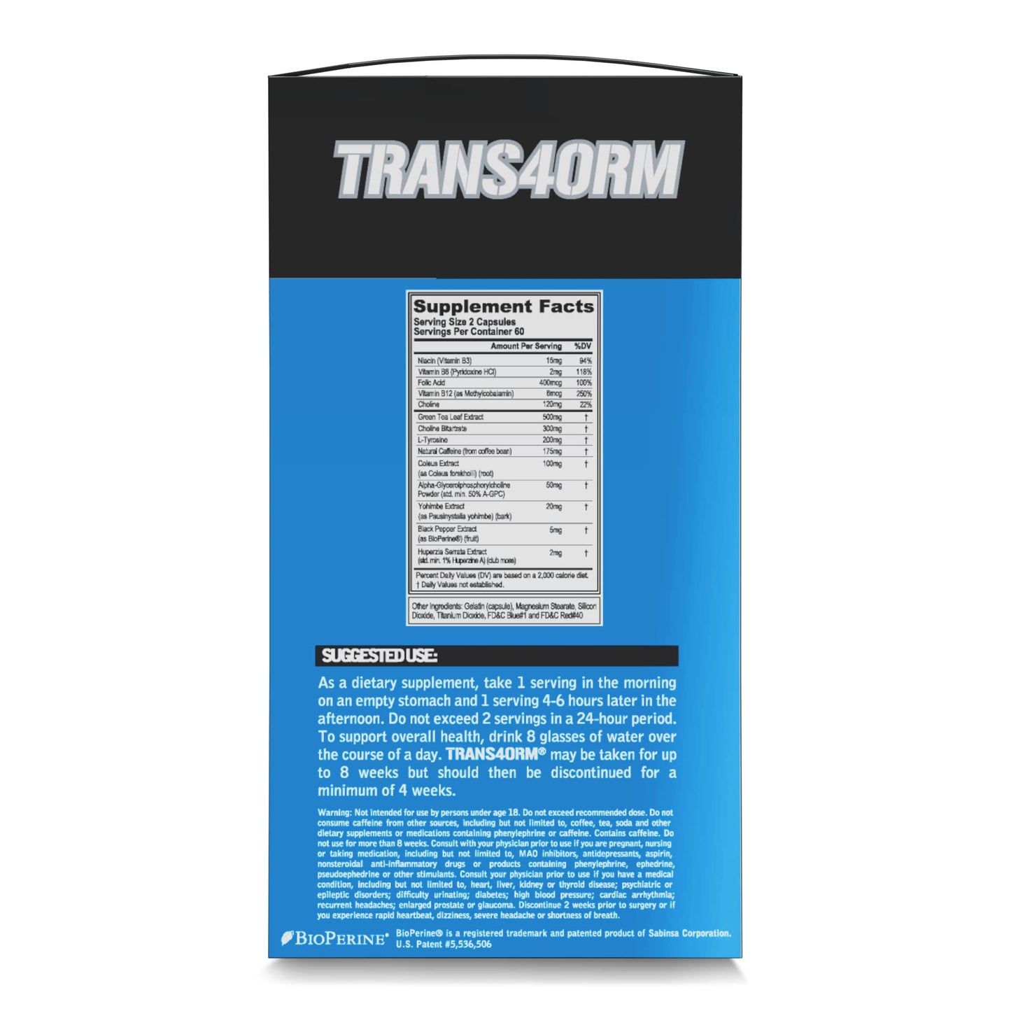 EVL Weight Loss Support Stack - Trans4orm Thermogenic Fat Burner & Metabolism Support Pills with Green Coffee Bean Extract and Forskolin Plus LeanMode Non-Stimulant