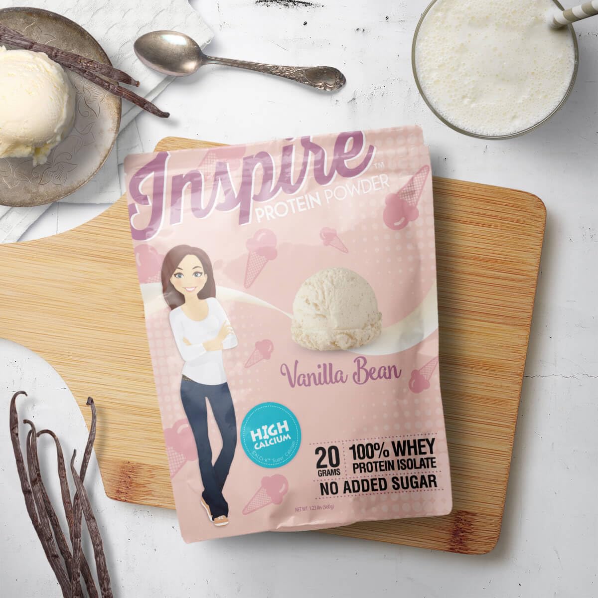 Bariatric Eating Inspire Vanilla Bean 20g Whey Protein Isolate Powder with Calcium