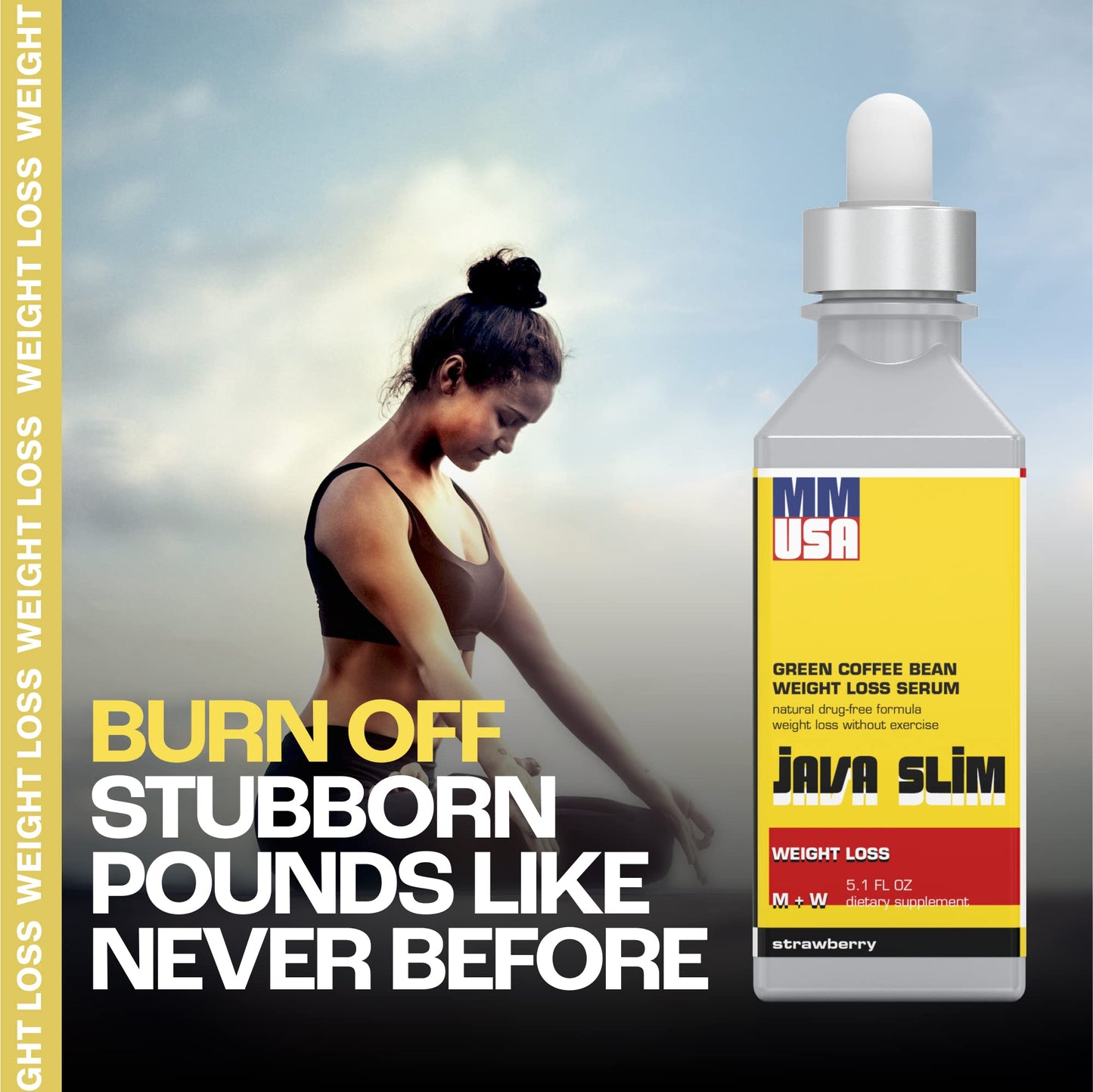 MMUSA Java Slim Pre-Workout Serum: Rapid Weight Loss & Metabolism Accelerator. Burn Fat, Caffeine Energy Boost, Green Coffee Extract & L-Carnitine. Suppress Appetite. Cherry, 5.1 Fl. Oz