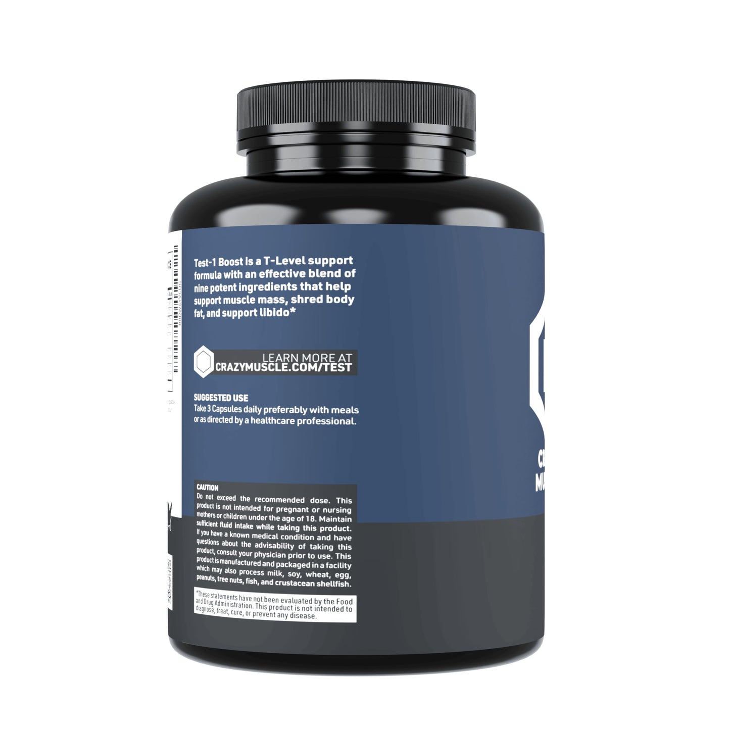 Crazy Muscle Booster for Men and Women (Over 1,300mg per Capsule) to Increase Low Levels in Males, Reverse The Effects of Low Levels on Muscle and Fat, 90 Supplement Pills