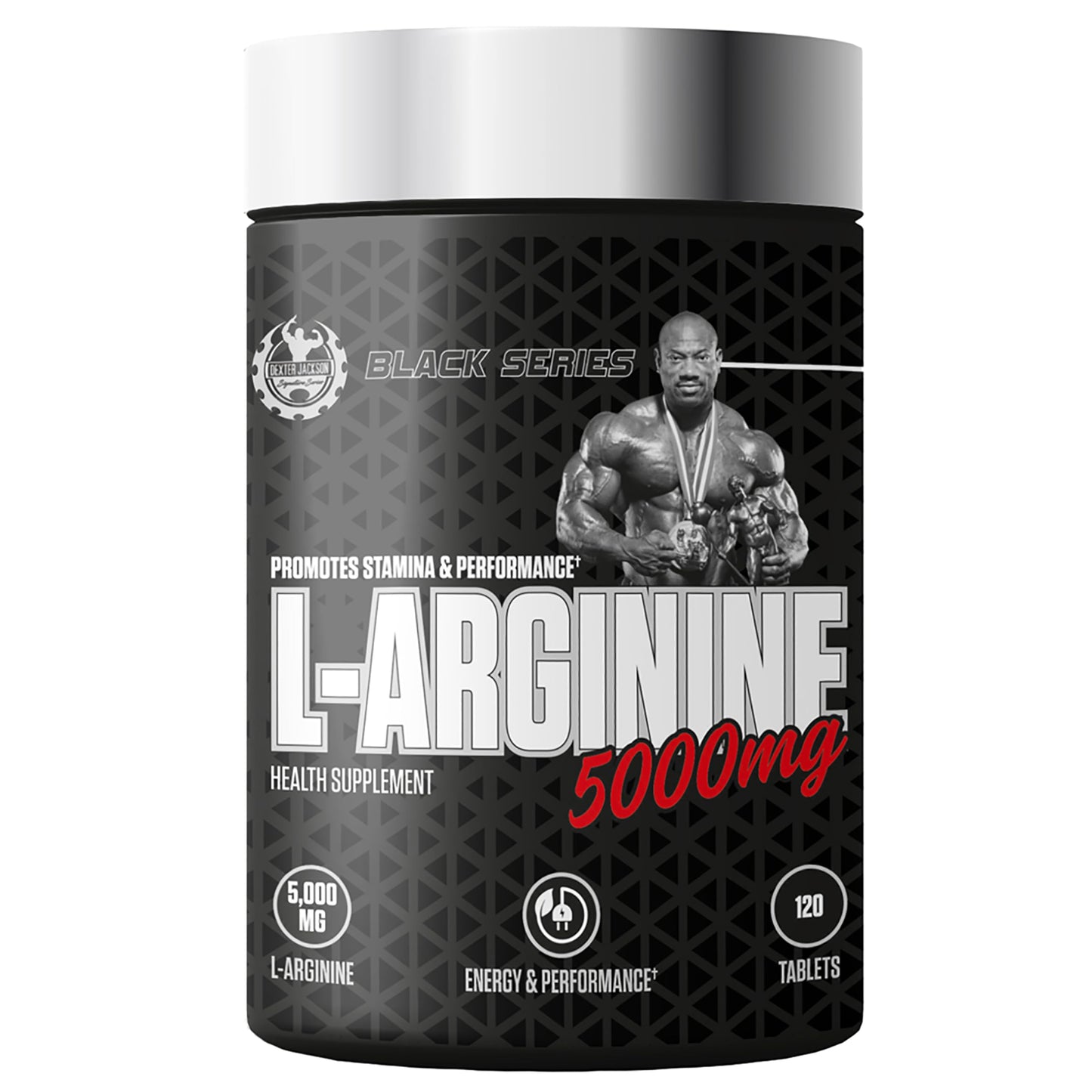 DEXTER JACKSON Black Series L-Arginine - 5000MG | Health Supplement, Muscle Pump | 120 Tablets, 30 Servings