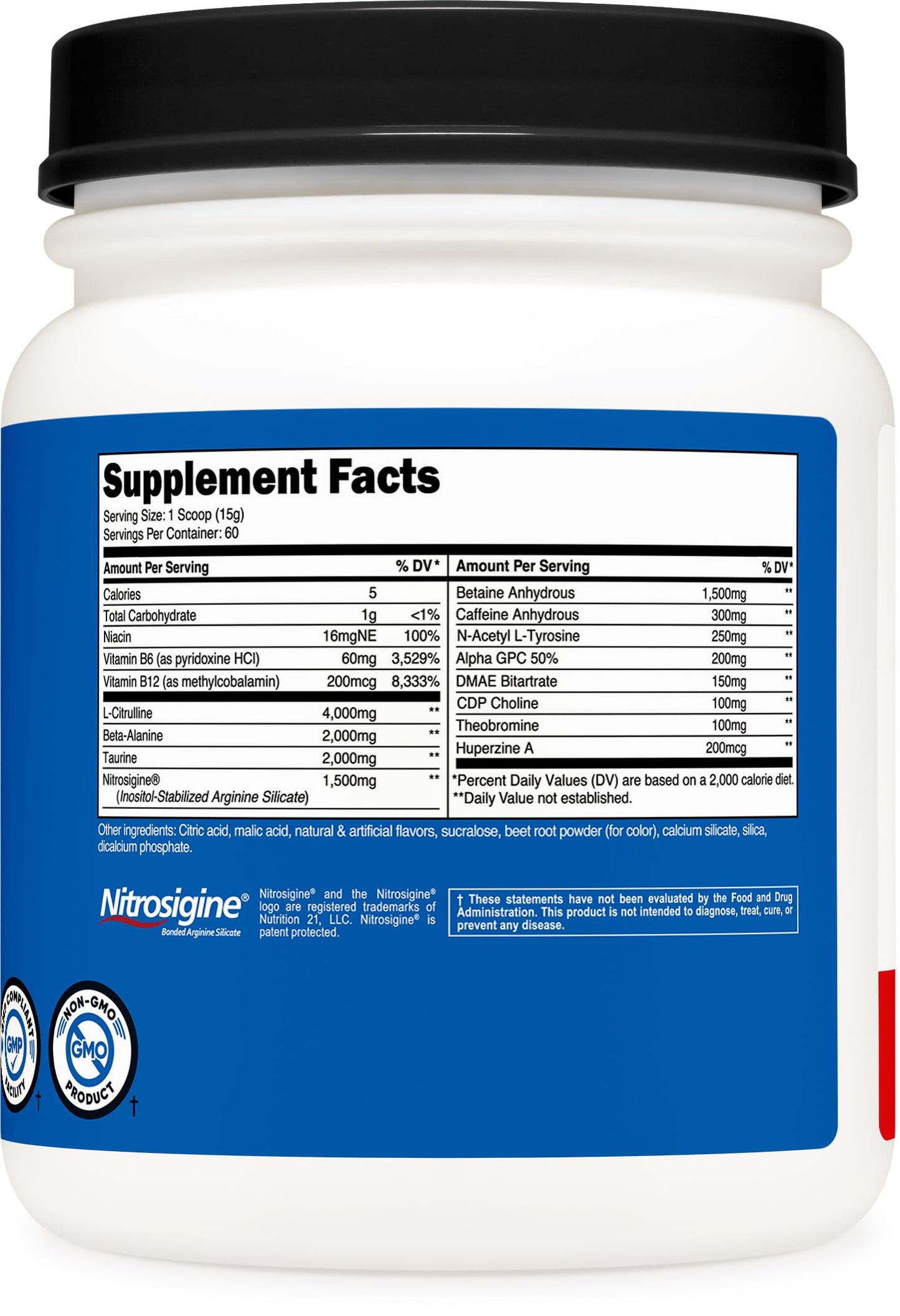 Nutricost Pre-X Xtreme Pre-Workout Complex Powder, Fruit Punch, 60 Servings, Vegetarian, Non-GMO and Gluten Free