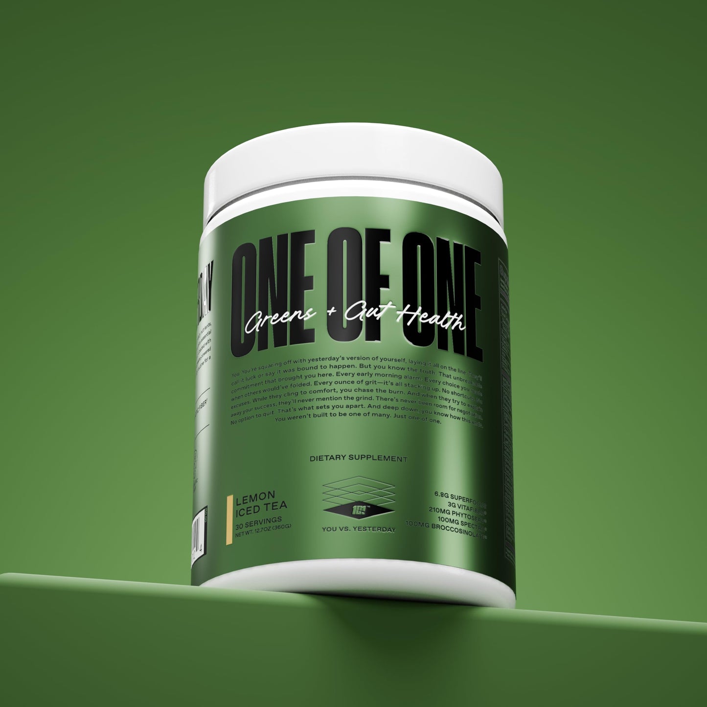 ONE OF ONE Greens & Gut Health - Superfood Greens Powder with Prebiotics, Probiotics & Digestive Enzymes for Gut Health, Immunity & Energy, No Artificial Sweeteners - Lemon Iced Tea, 30 Serving