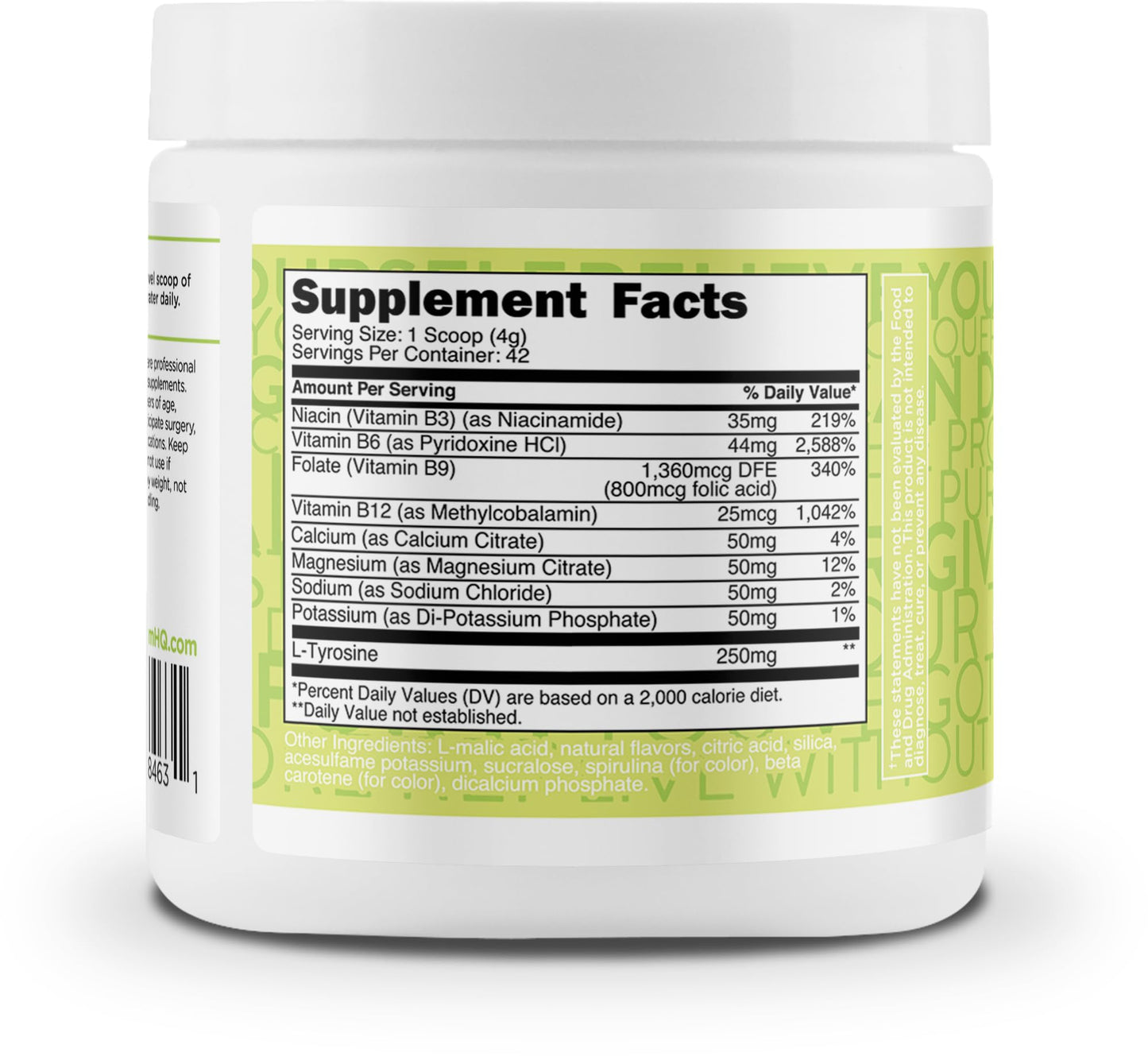 TransformHQ Hydration Electrolyte Drink Mix (Coconut Lime Flavored) 42 Servings Per Container