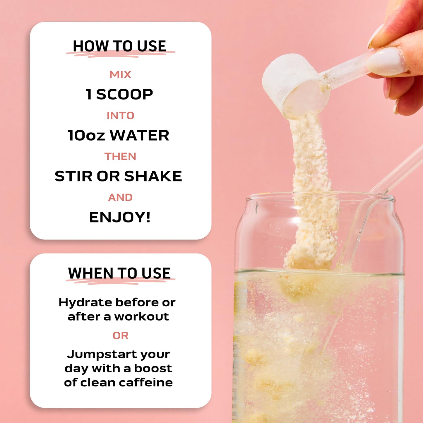 Ascent Clean Hydration + Energy Electrolytes Powder - 100mg Caffeine, 400mg Electrolytes, No Artificial Ingredients, Raspberry Lemonade 40 Servings