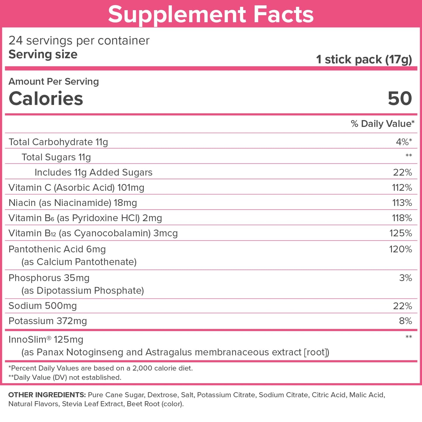 SkinnyFit FIT IV Hydrating Electrolytes Plus Weight Managing Innoslim, Vitamin B12 & Vitamin C, Rapid Hydration, Healthy Aging, 24 Servings