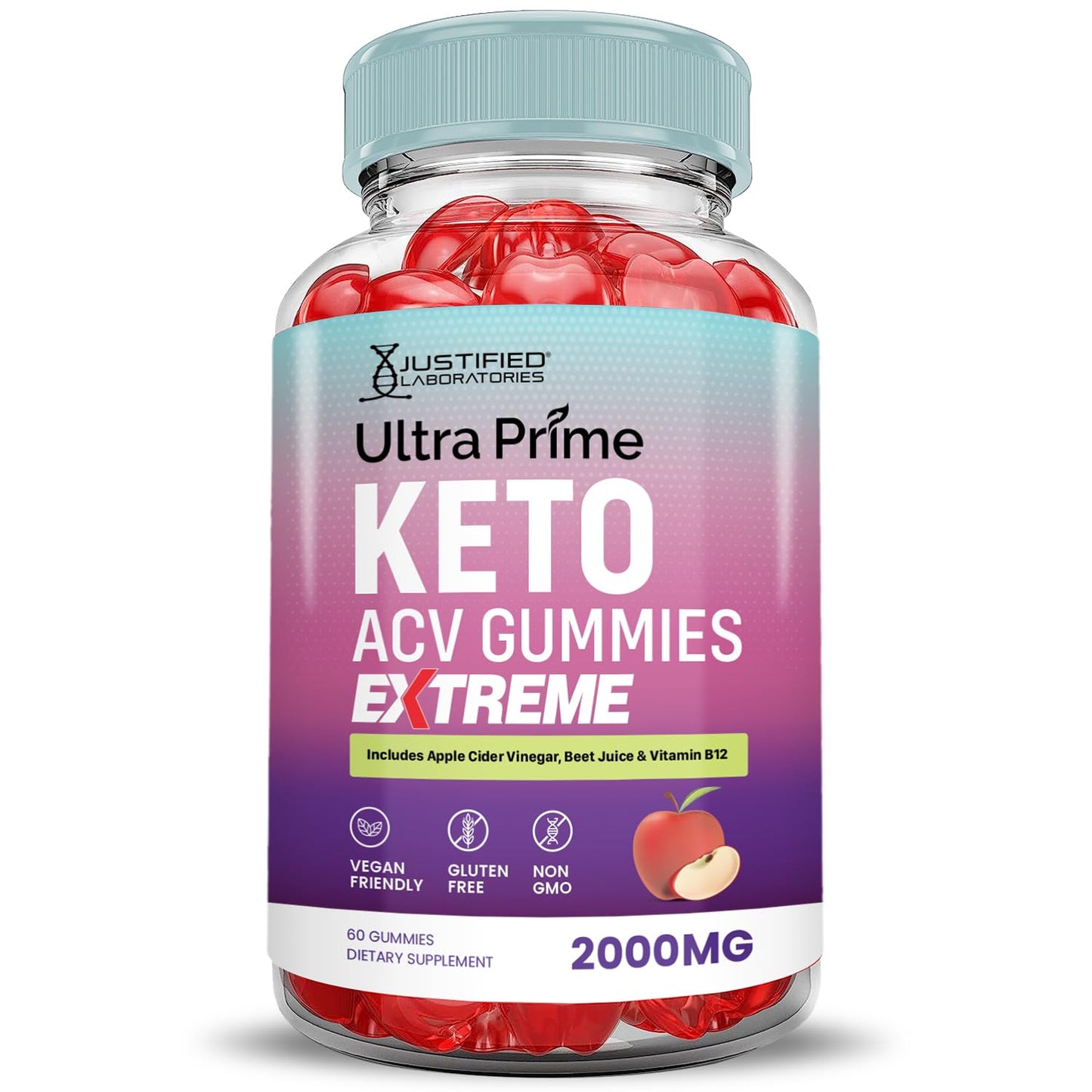 (3 Pack) Ultra Prime Keto ACV Gummies Extreme 2000MG UltraPrime Keto Gummies Apple Cider Vinegar Formulated with Pomegranate Beet Juice Powder B12 Vegan Non GMO 180 Gummys