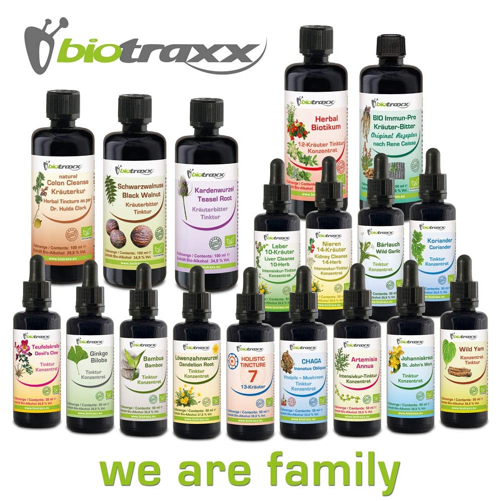 Cleanse to Support Intestine Detox with Wormwood Black Walnut Clove - Made in Germany by Biotraxx