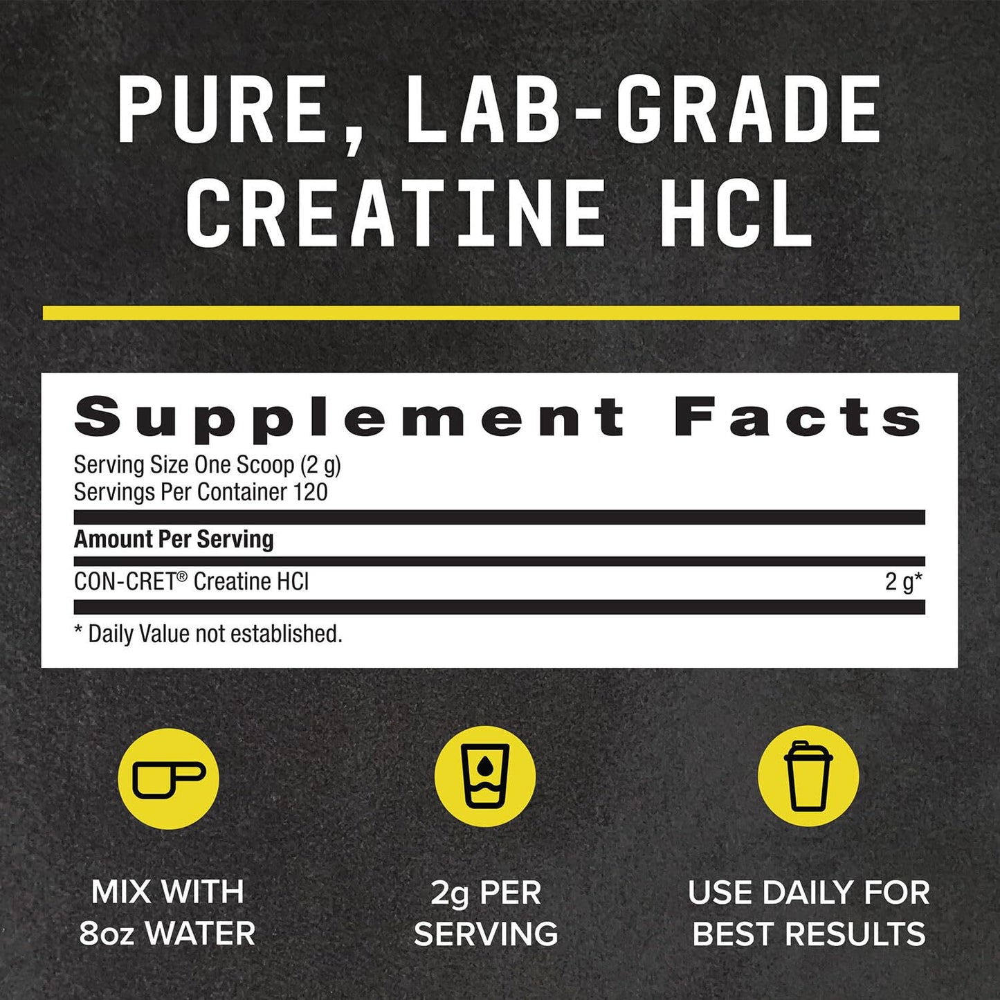 BEYOND RAW Science-Backed Creatine HCl Powder, Lab Grade, for Muscle Strength and Growth, Energy Production, Athletic Performance, Cognitive Support, Cellular Hydration, 120 Servings