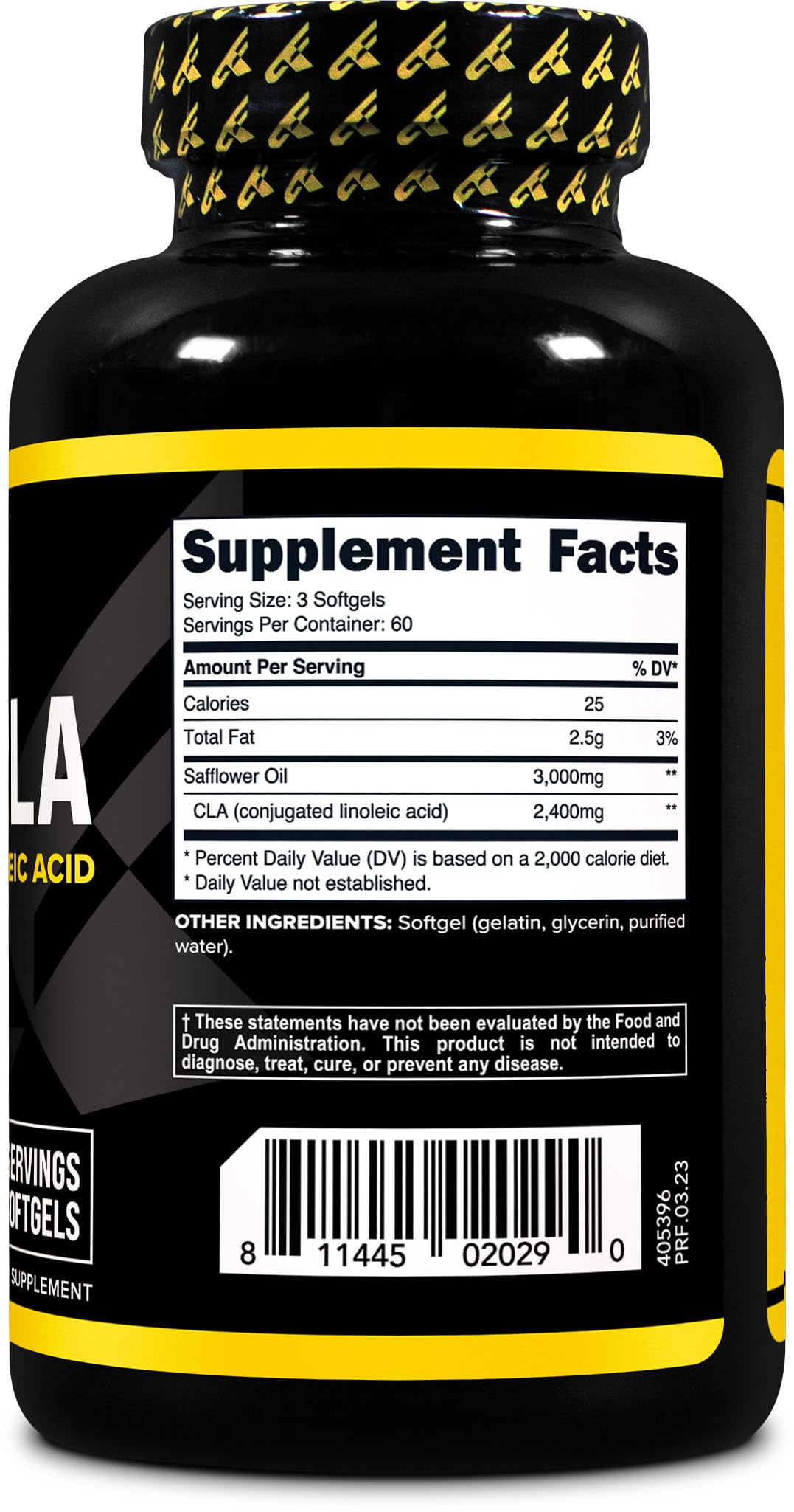 Primaforce CLA 2400 mg per Serving (180 softgels) - Max CLA - for Men and Women, Non-Stimulating, GMO Free & Gluten Free