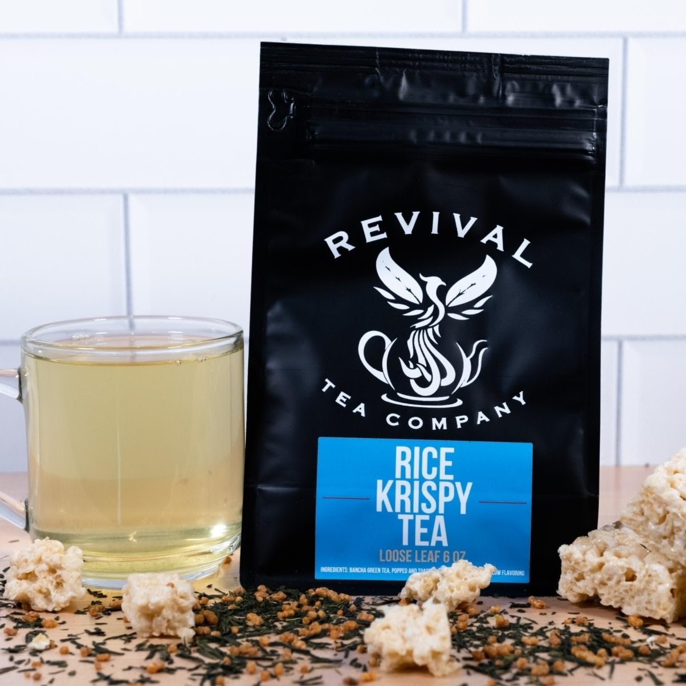 Revival Tea Company Rice Krispy Tea Green Tea Blend with Toasted Rice and Marshmallow Flavor 24 Tea Bags