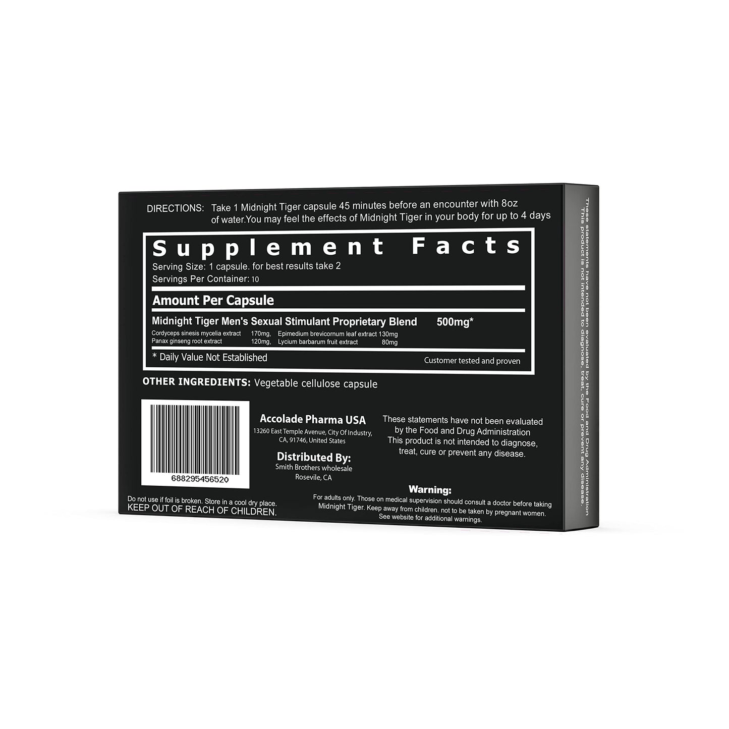 Midnight Tiger V2, Unleash Your Beast, All Natural Male Energy