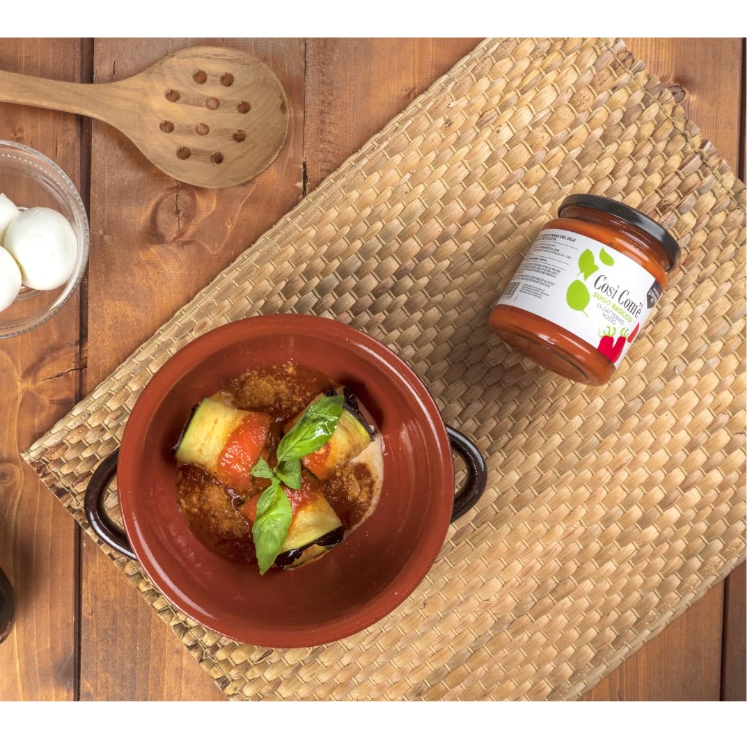 Red Datterino tomato sauce with basil 1023 OZ Pasta sauce prepared with 100 Italian tomato and basil ready to use Ideal to season pasta dishes Non Preservative Non GMO Product of Italy Così Comè