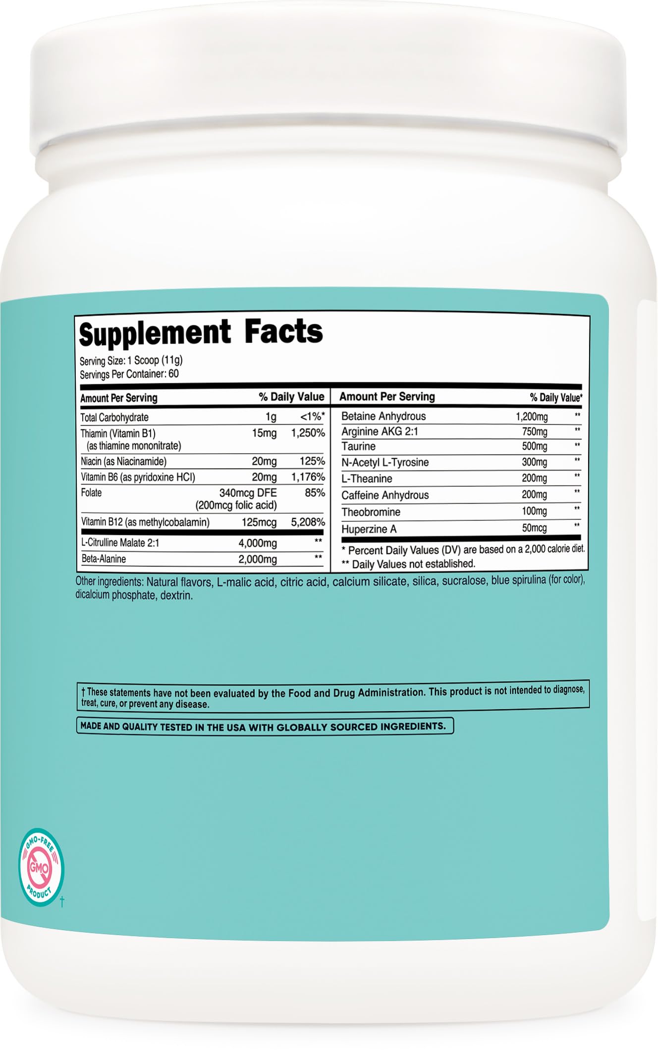 Nutricost Pre-Workout Powder for Women, Blue Raspberry, 60 Servings