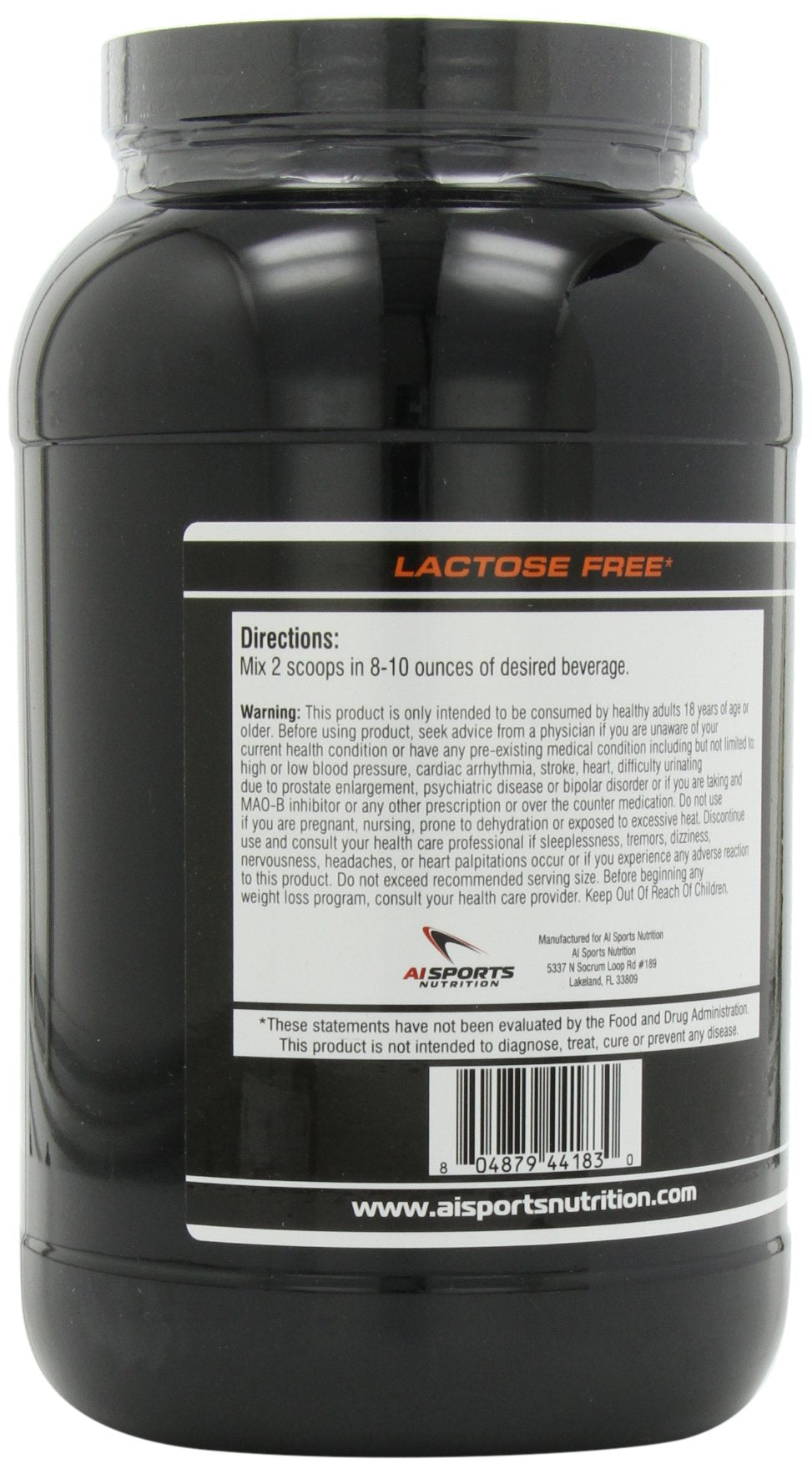AI Sports Nutrition No Whey Pumpkin PRTN Diet Supplements, 2.3 Pound