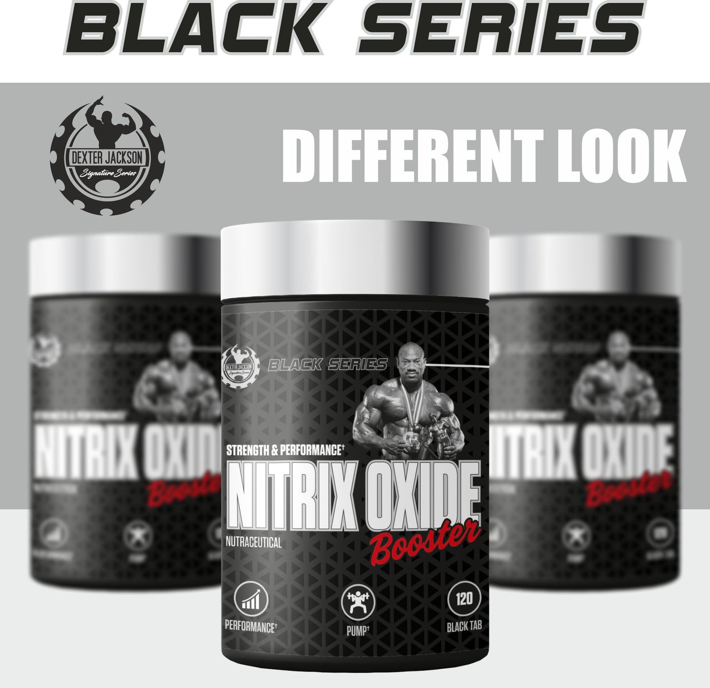 DEXTER JACKSON Black Series Nitrix Oxide Booster | Burns Excess Stored Fats, Boosts Body Metaolism | 60 Tablets, 30 Servings