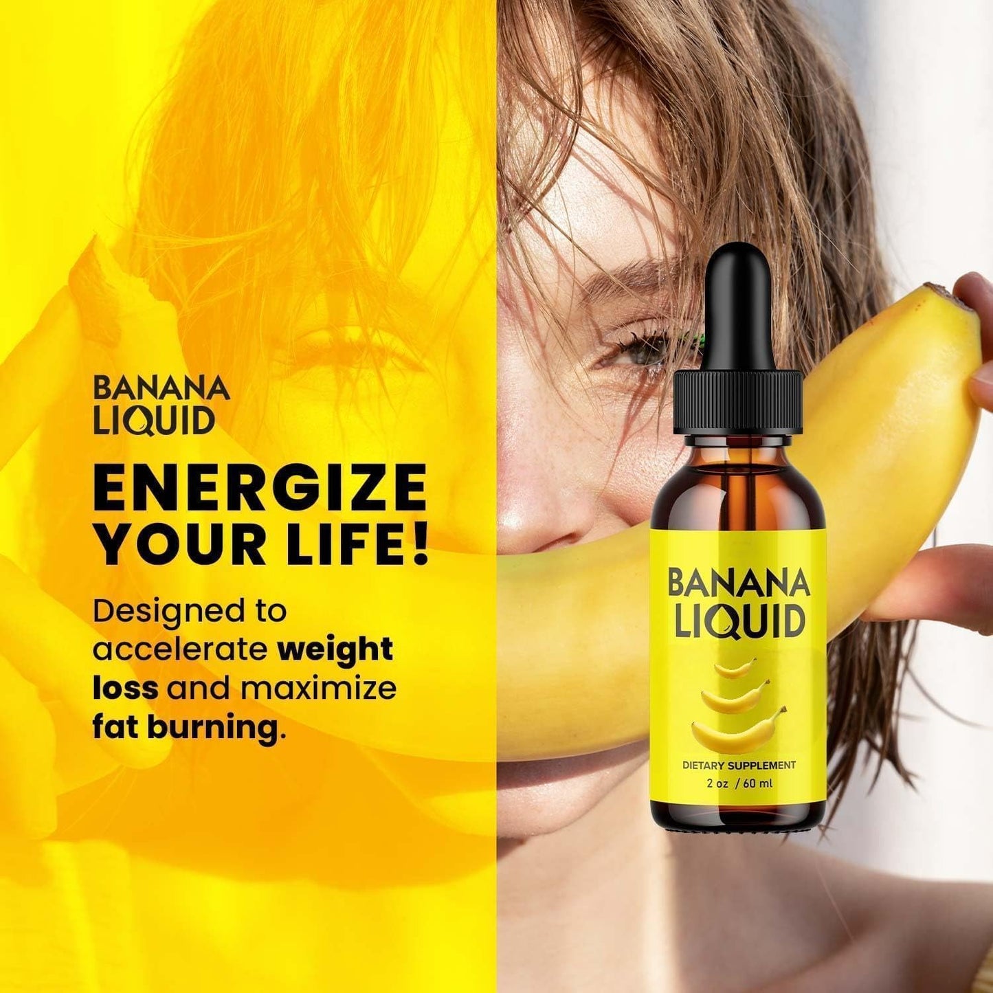 Banana Supplement Liquid Original 60ml Banana Extract Liquid for Women Gut Health 1 Pack