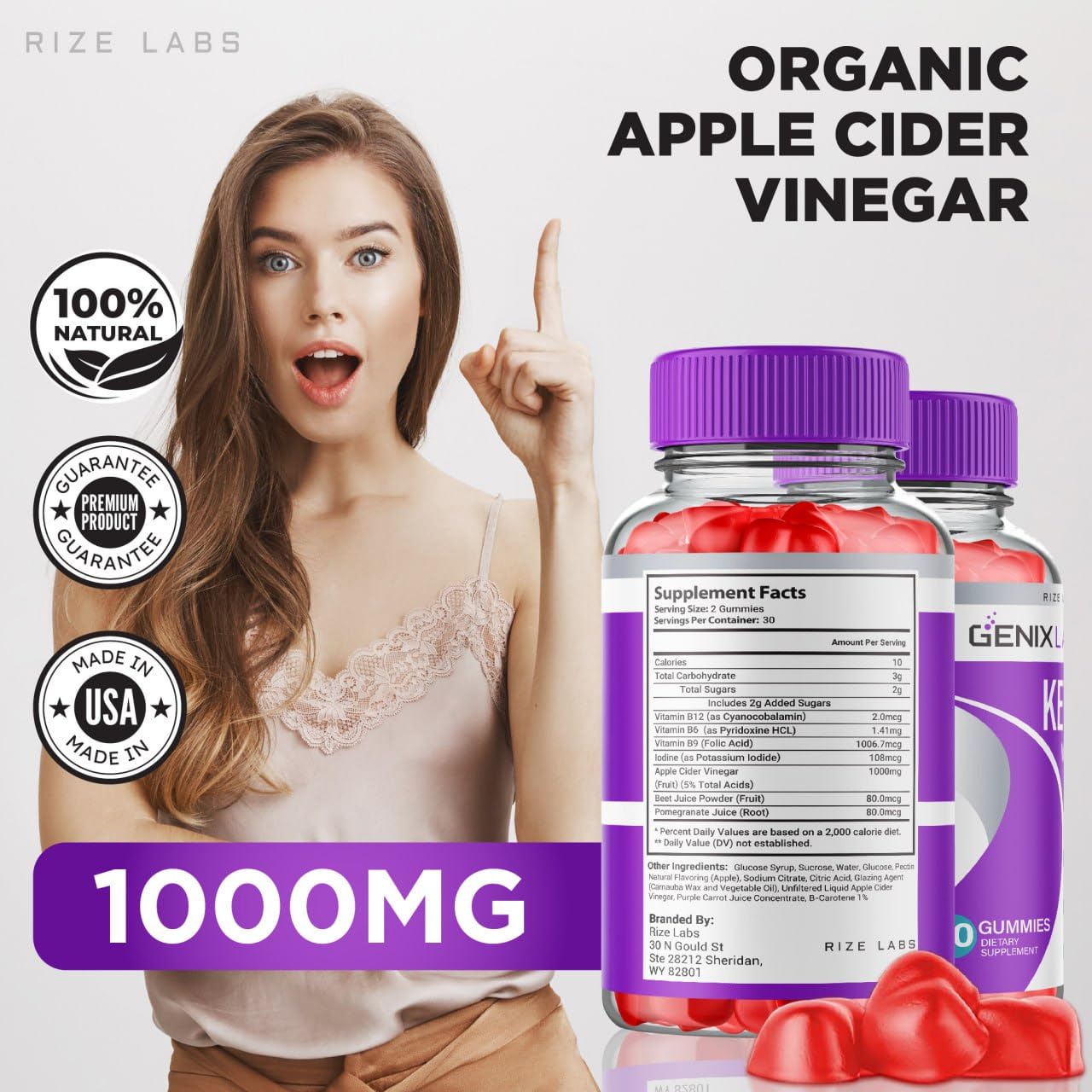 (2 Pack) Genix Lab Keto ACV Gummies - Genix Lab for Advanced Weight Loss, Keto + ACV Gummy, Genix Lab Maximum Strength Supplement, GenixLab Gummies Reviews (120 Gummies)