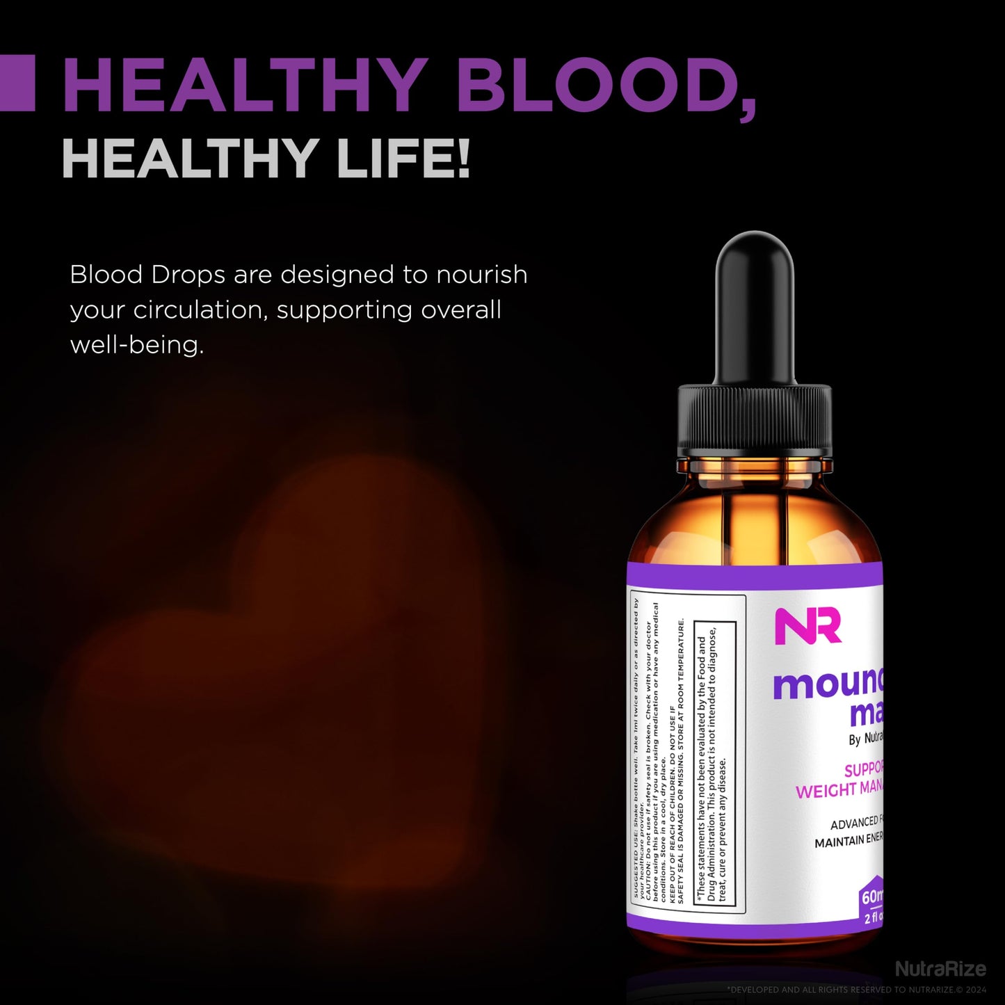 Moundrops Max, Official MounDrops Max To Maintain Energy Levels and Fitness, All Natural Formula For Healthy Body & Overall Well-Being, Moun drops Max Liquid Dropper, Gotas Review (30 Servings)