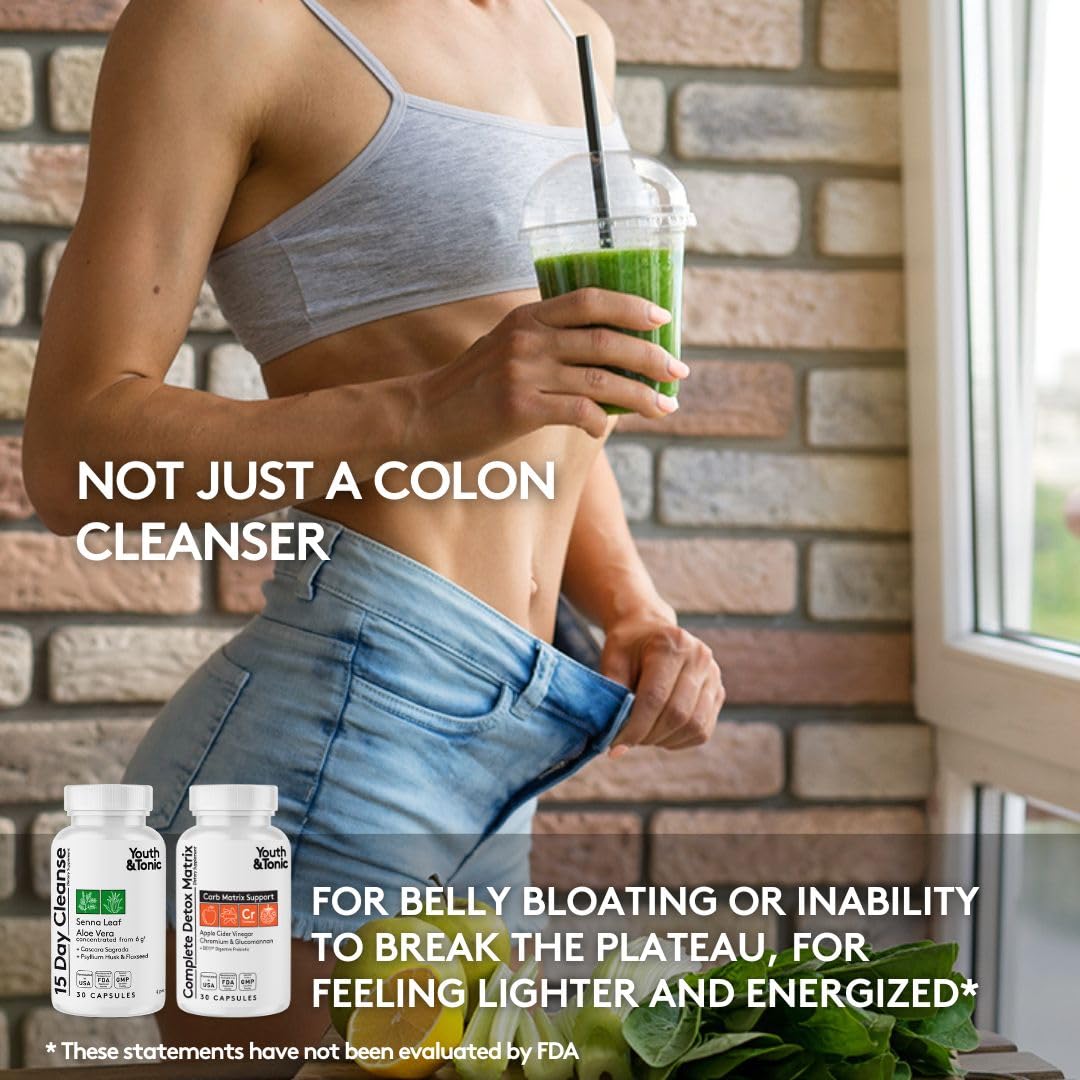 3pk Detox Cleanse Kick Off Weight Management | Colon Cleanser + Water Loss Pills w Dandelion + ACV Full Body Detox + Probiotics | For Flat Stomach, Waistline, Metabolism, Bloating - 90 Pills