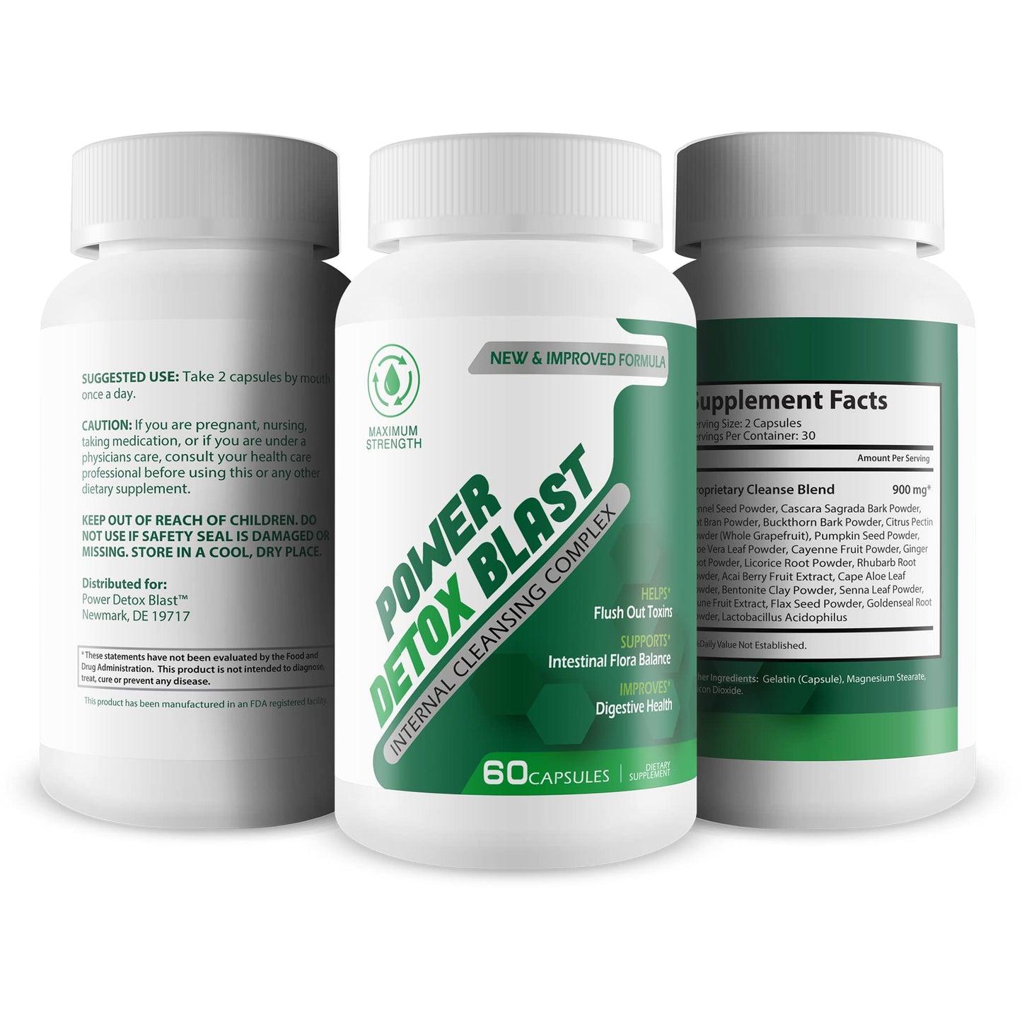 Power Detox Blast- Internal Cleansing Complex-Flush Toxins