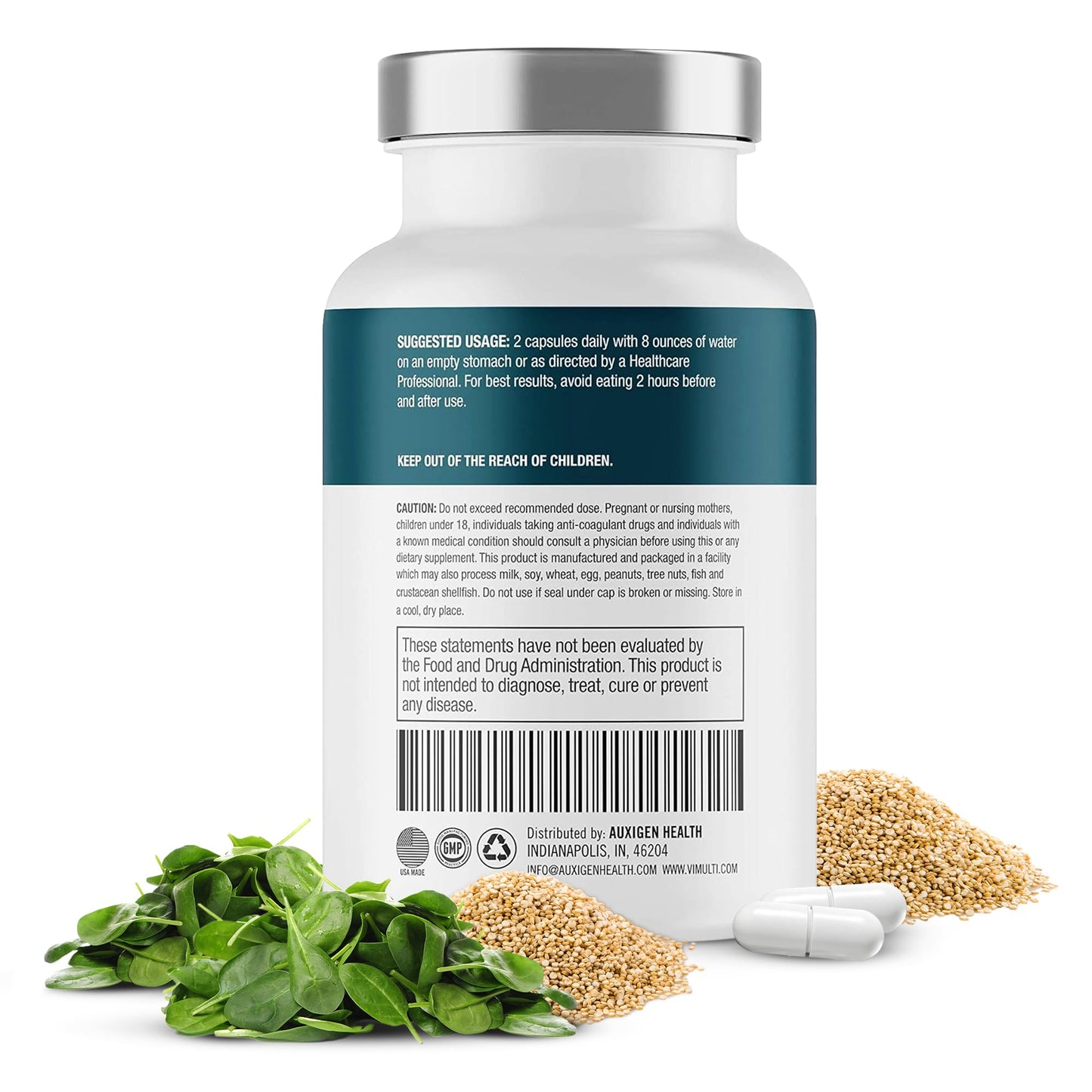 vimulti Anti-Aging Natural Amino Acid Supplement for Longevity - Supports Immune Health, Increased Energy, Smoother Skin Tone and Restorative Sleep - 60 Capsules