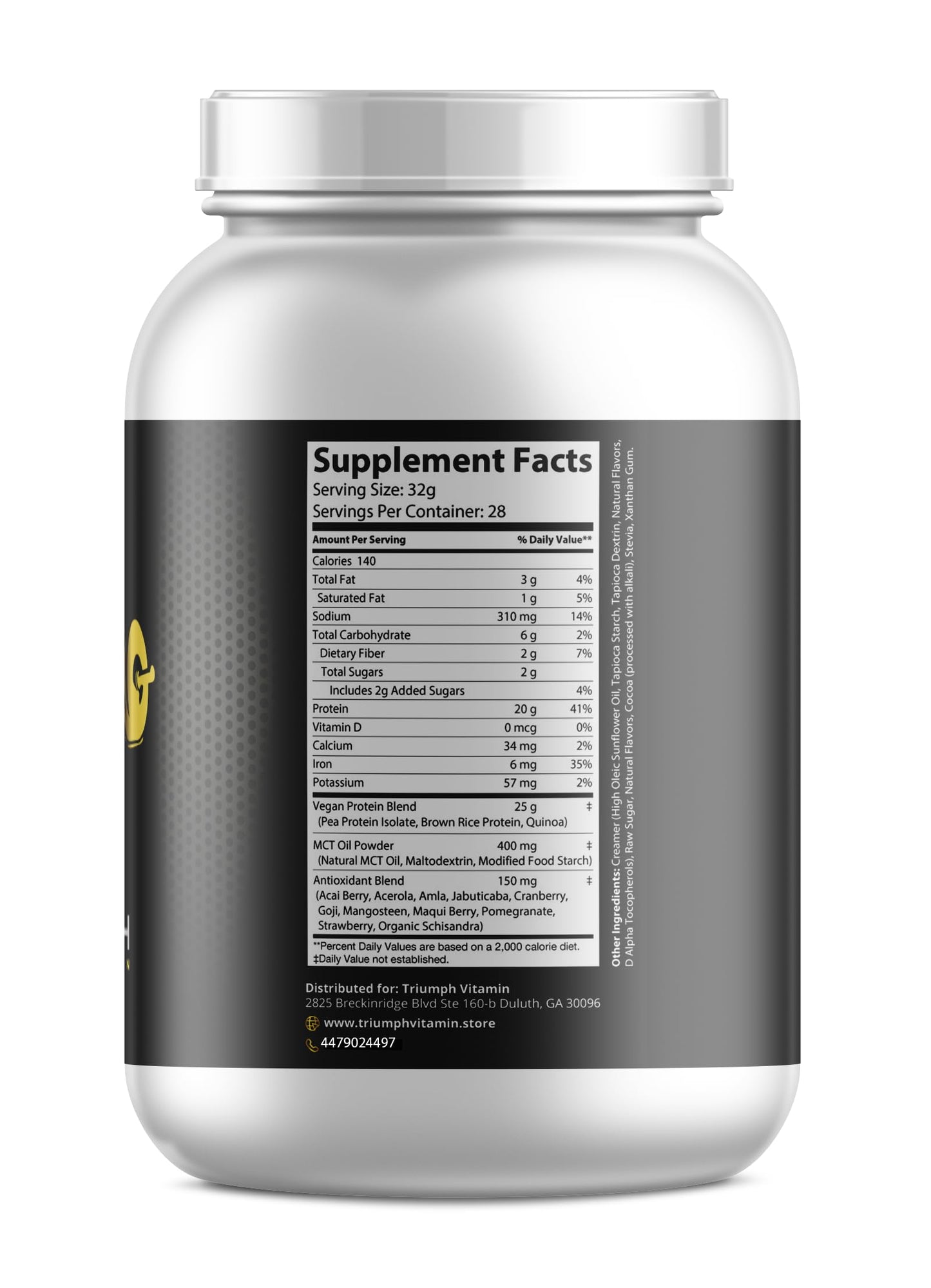 TRIUMPH VITAMIN Vegan Protein Chocolate Powder 25g Vegan Protein Blend