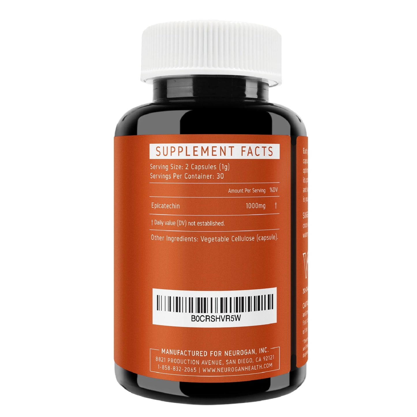 Potent Epicatechin Capsules 500mg Each,1000mg/serving - Advanced Support for Nitric Oxide, Muscle Health & Endurance - for Athletes Seeking Performance Edge - 30,000 Total, 60ct.Made in USA