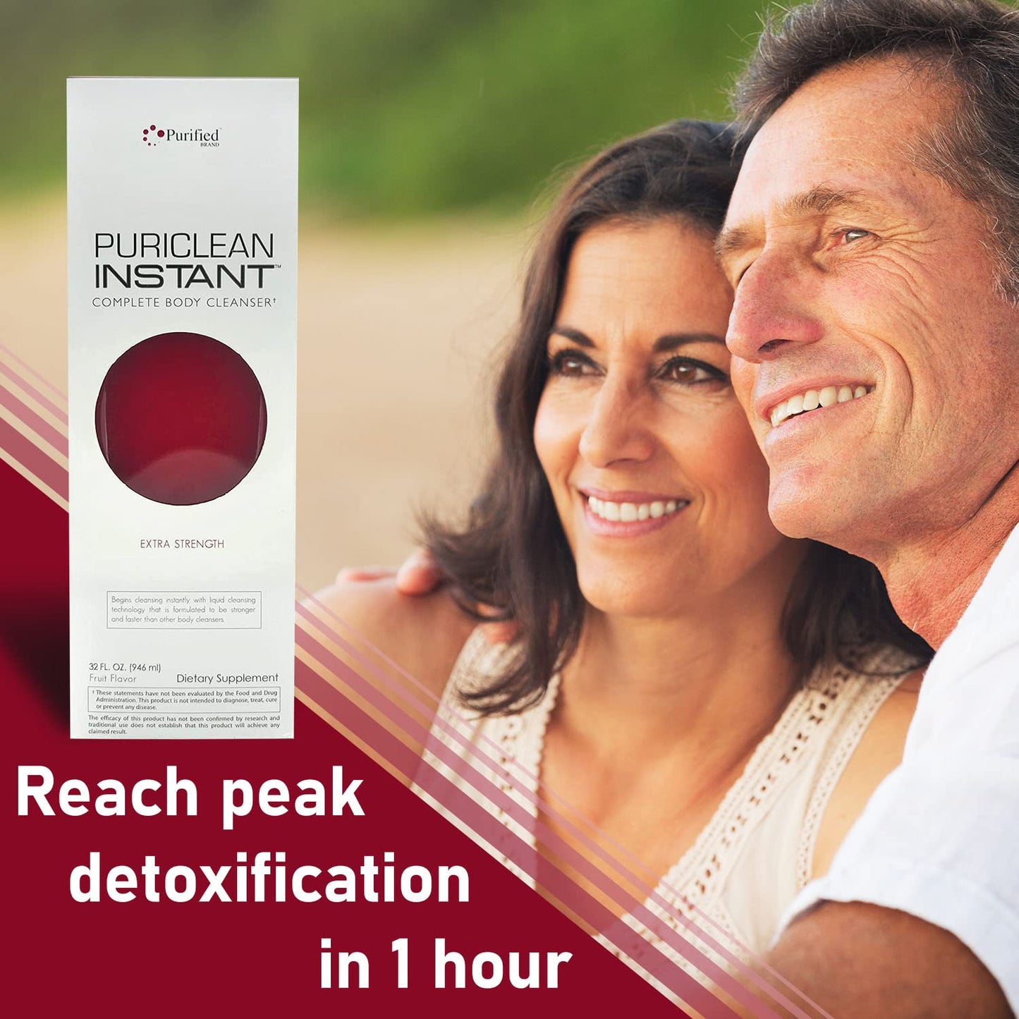 Wellgenix Puriclean Instant Complete Body Cleanser, 32 Fl Oz Fruit Punch, Premium Extra Strength Herbal Cleanse Detox Drink (2 Pack)