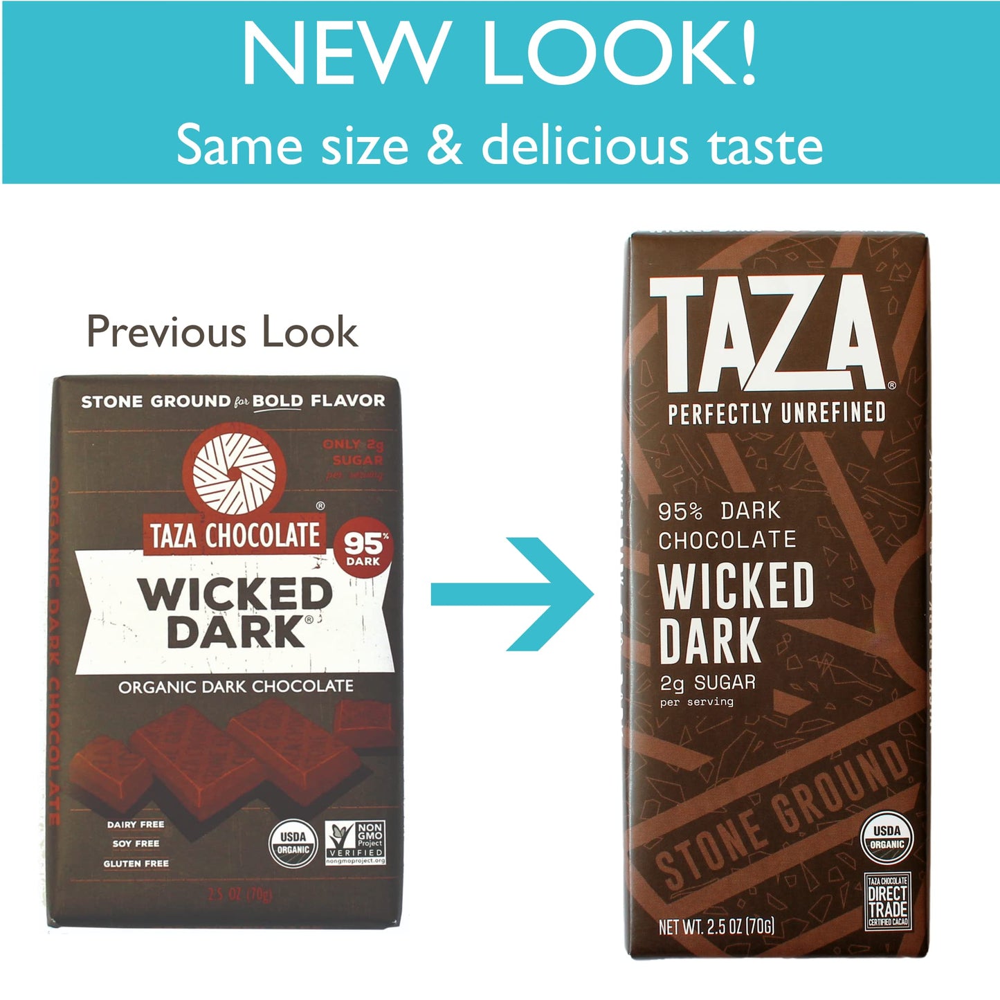 Taza Chocolate Organic Amaze Bar 95 Stone Ground Wicked Dark 25 Ounce 6 Count Vegan