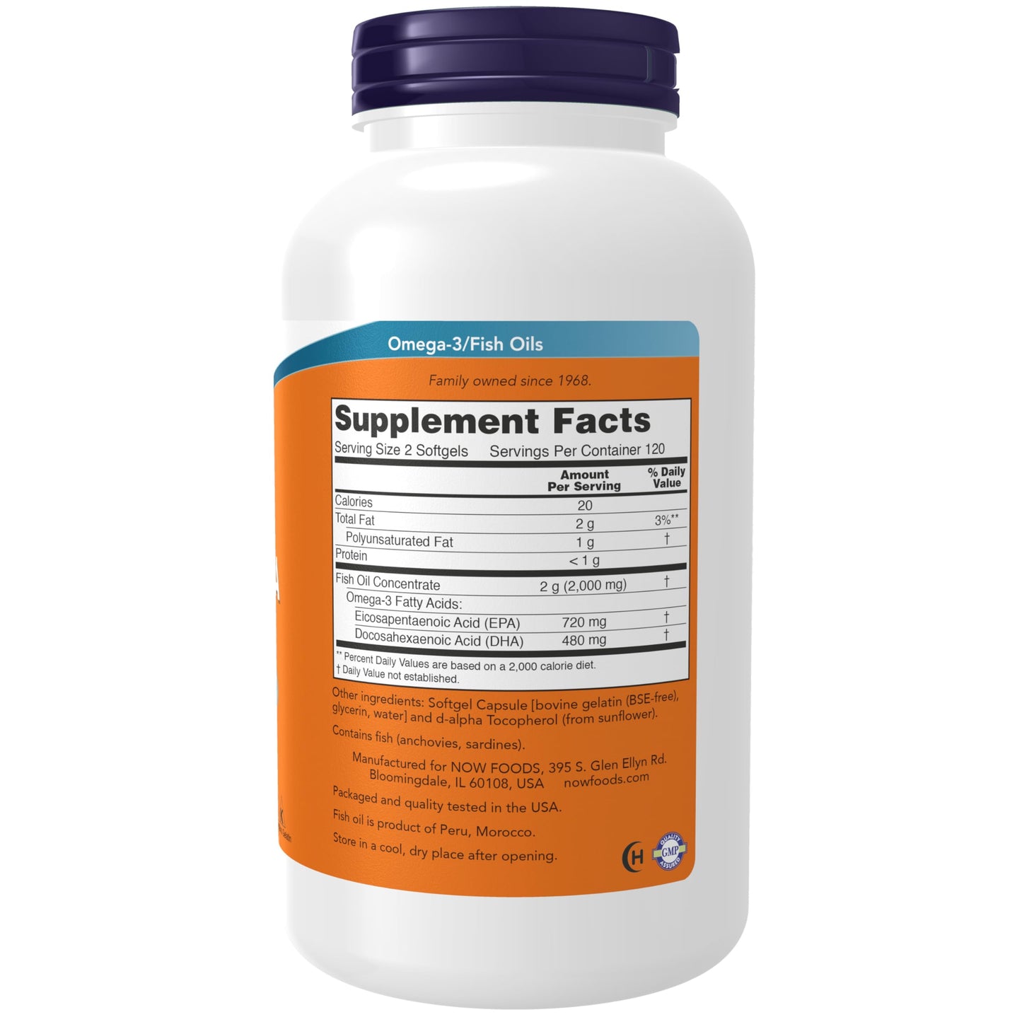 NOW Foods Supplements, Super Omega EPA, 360 EPA / 240 DHA, Molecularly Distilled, Cardiovascular Support*, 240 Softgels